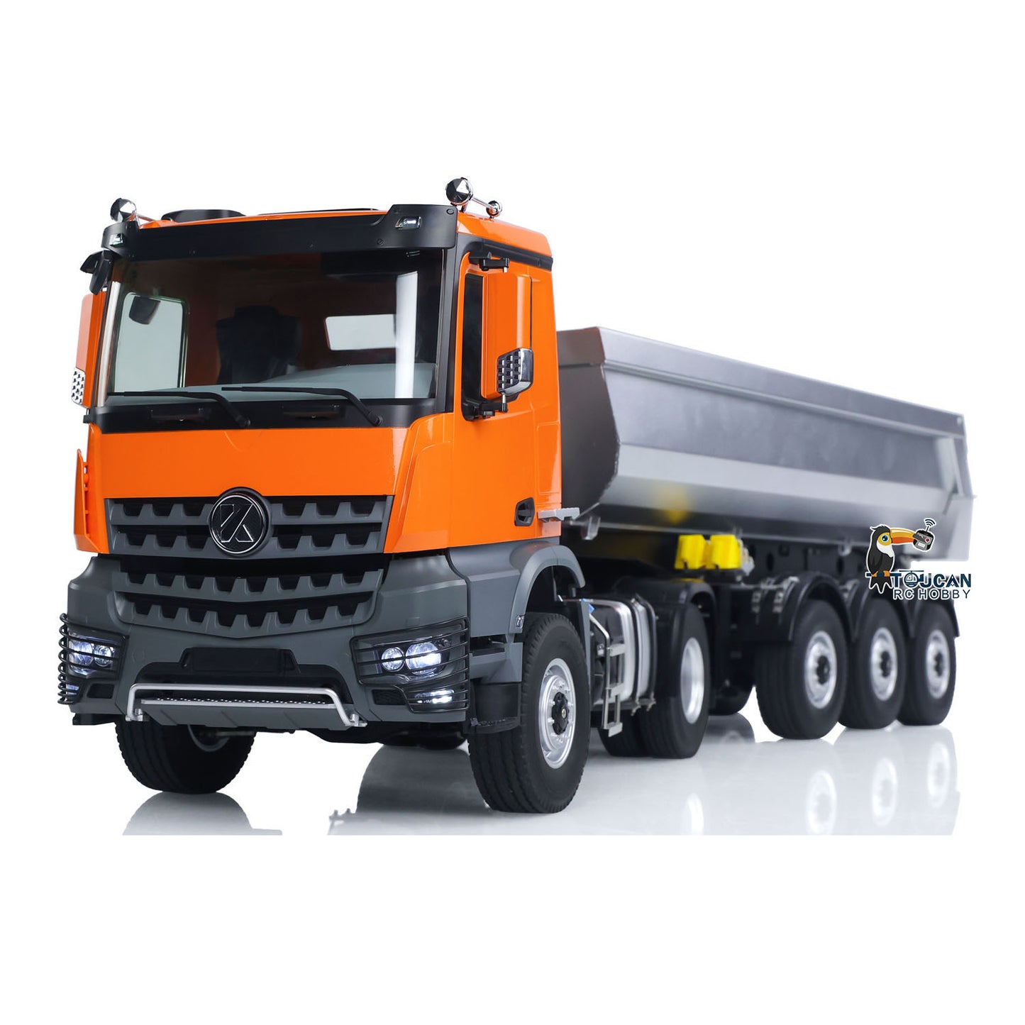 Pre-Order Kabolite 5801 RTR Car 1/14 Scale 4X4 RC Tractor Truck 3Axles AWD With Electric Lifting Hopper Dump Trailer Tipper Battery