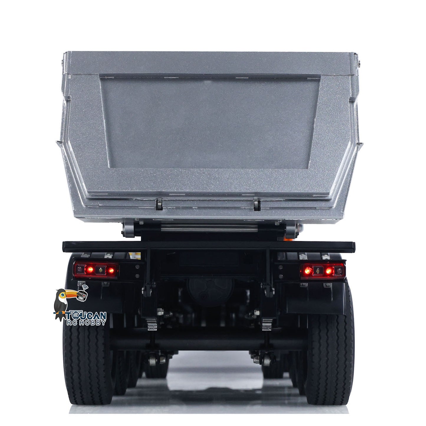 Camion tracteur 4X4 RC Kabolite RTR à l'échelle 1/14, 3 essieux, traction intégrale, avec trémie de levage électrique, remorque à benne basculante, batterie