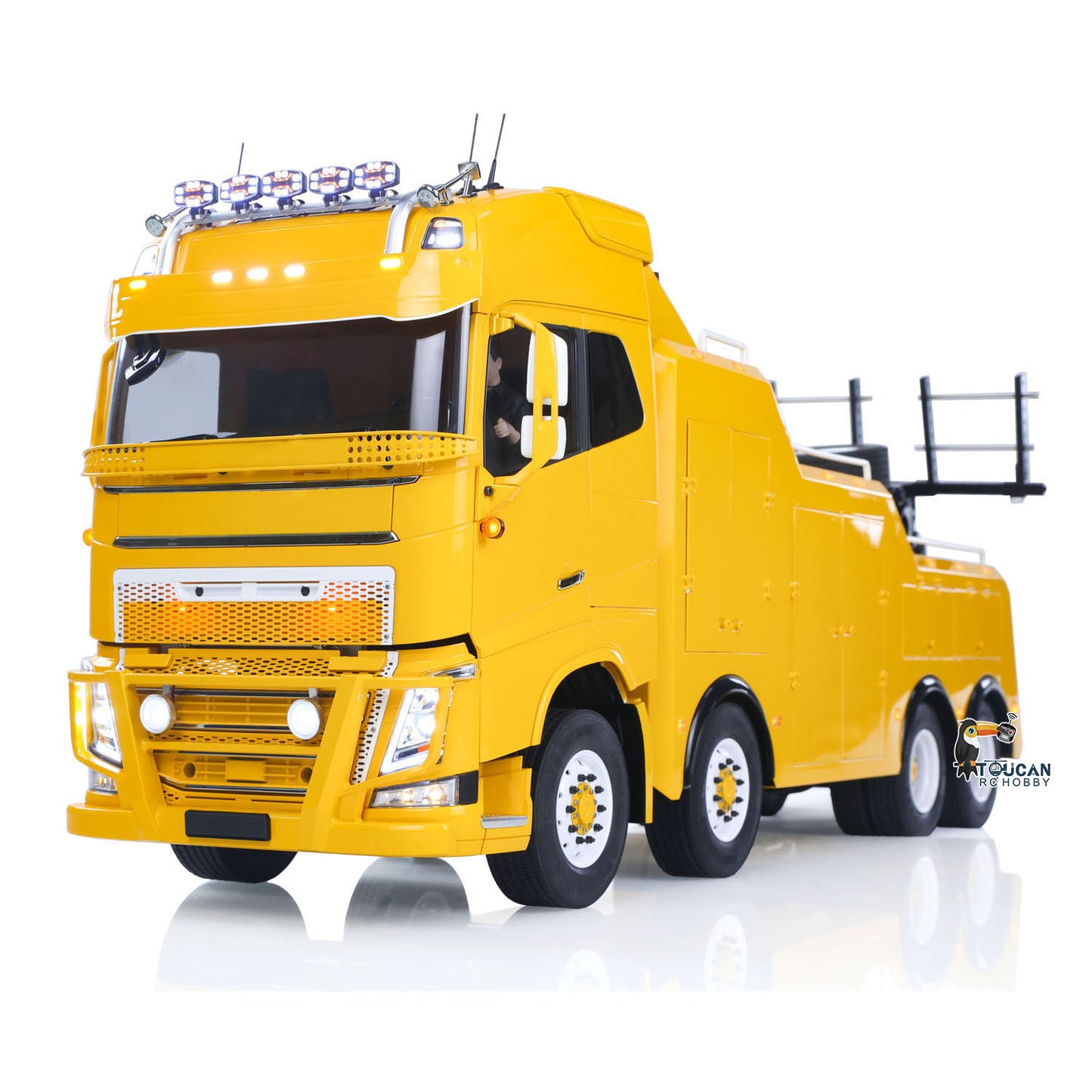 TOUCAN 8X4 Metal 1/14 RC Road Rescue Truck FH16 RTR 2Speed Model Car Flysky Paladin PL18EV Lite Radio Battery Smoke Light Sound