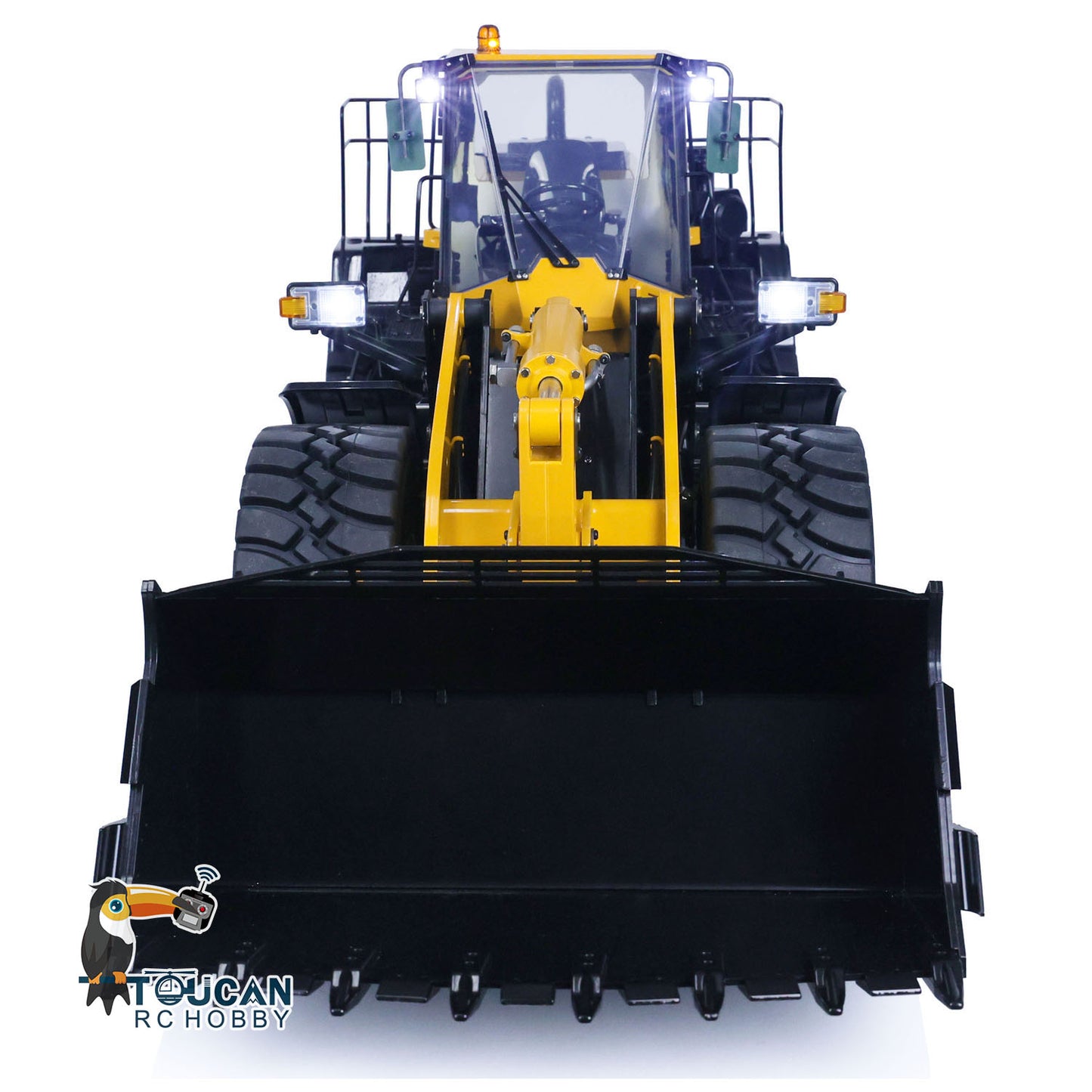 US STOCK Metal 1/14 RC Hydraulic Loader WA480 Heavy Construction Machine Differential Lock Axles Quick Coupler Fork Light Sound ST8