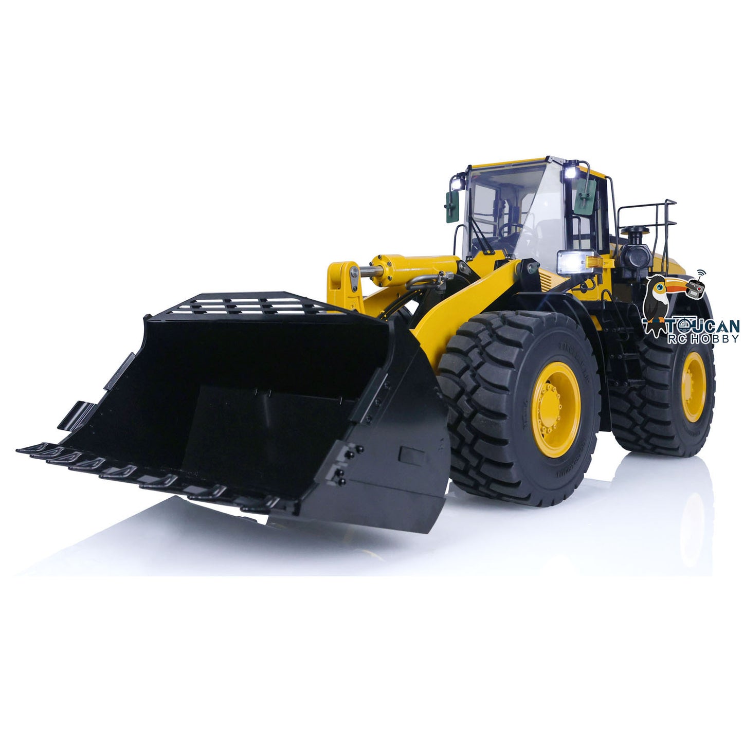 Metal 1/14 RC Hydraulic Loader WA480 Heavy Construction Machine Differential Lock Axles Quick Coupler Fork Light Sound ST8