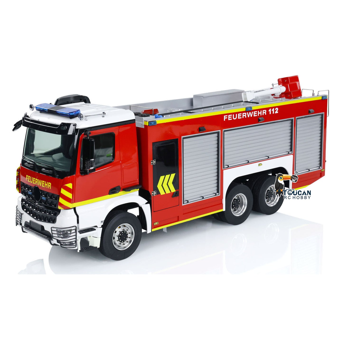 IN STOCK 6x4 1/14 RC Fire Vehicles Metal Chassis Remote Control Fire Fighting Truck Model