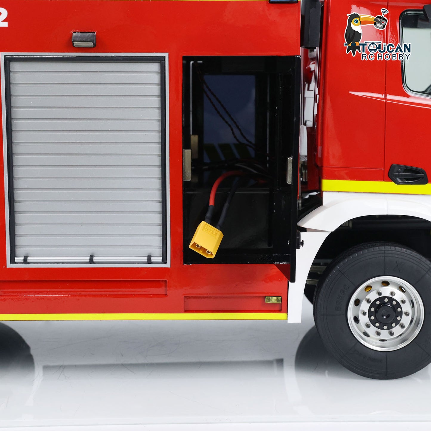 6x4 1/14 RC Feuerwehrfahrzeuge Metallchassis Fernbedienung Feuerwehrauto Modell