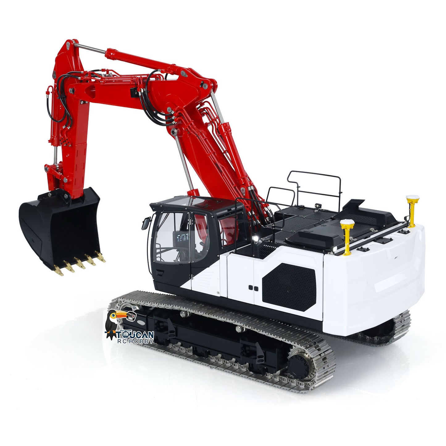 EN STOCK LESU LR945 1/14 Kits d'excavatrice hydraulique RC à 3 bras PNP RTR