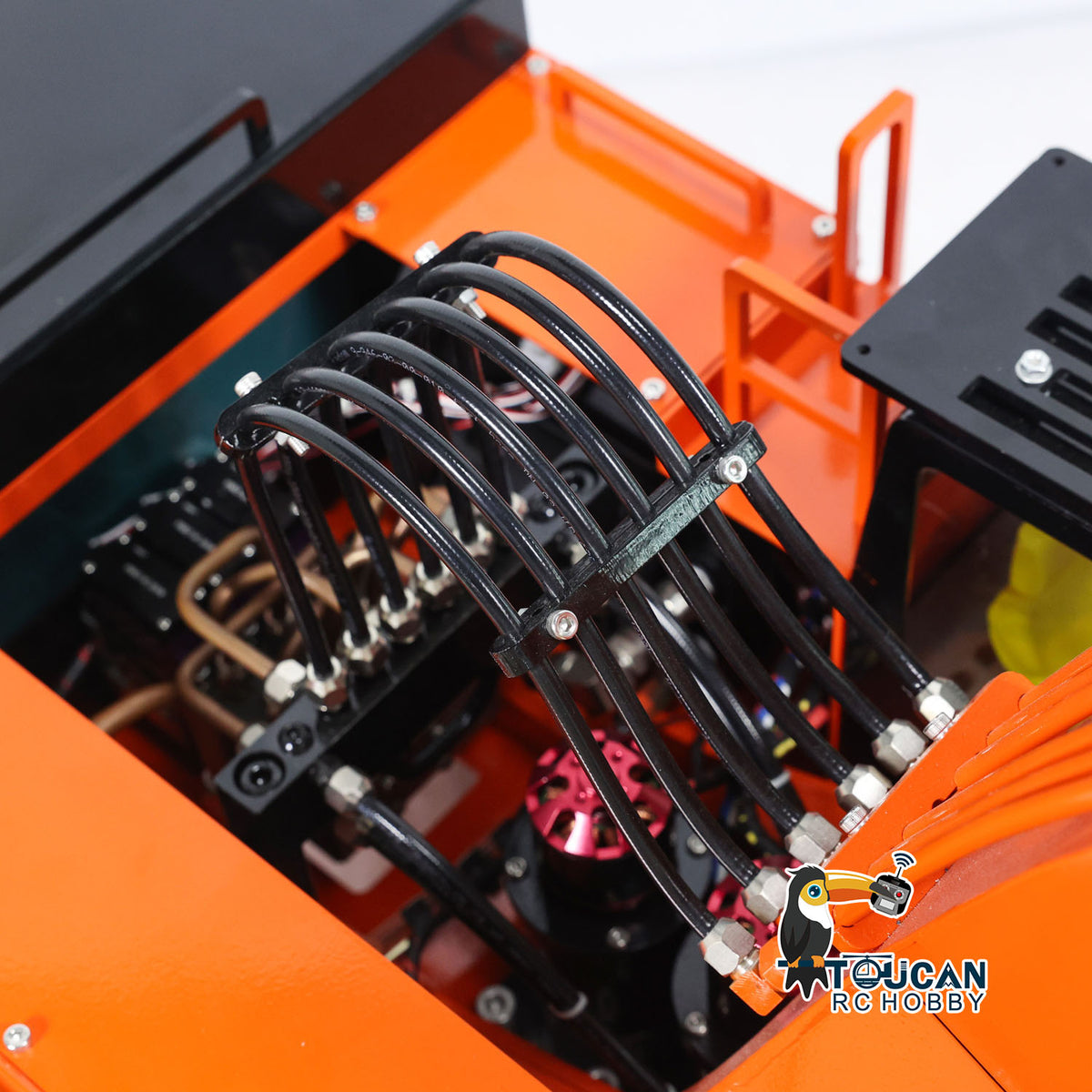 TOUCAN RC HOBBY 1/8 385CF Metal Hydraulic RC Excavator RTR 150KG Heavy Duty Remote Control Diggers Ready to Run Upgraded Version Models