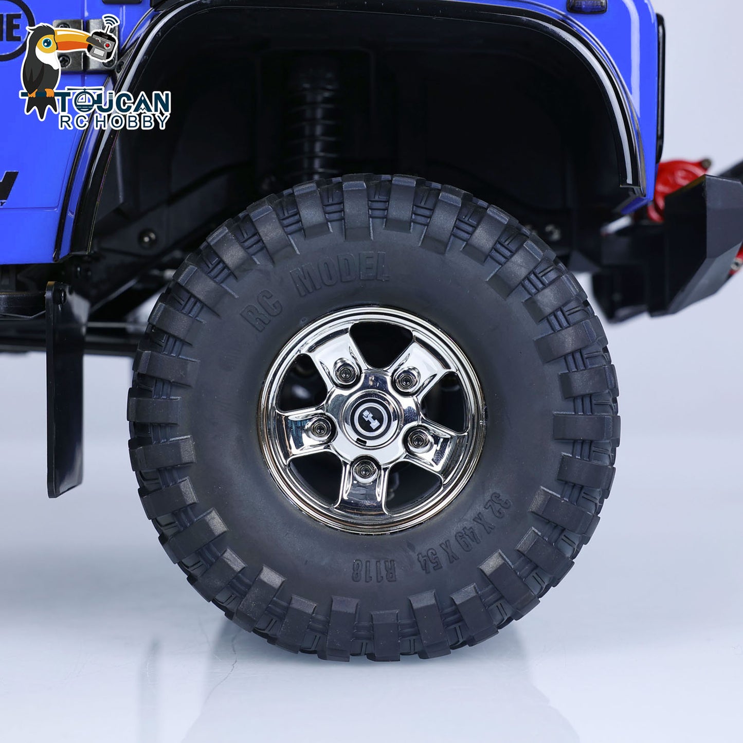 Voiture à chenilles RC 1/10 4x4 Véhicule d'escalade tout-terrain P411 Lumières Treuil fumant