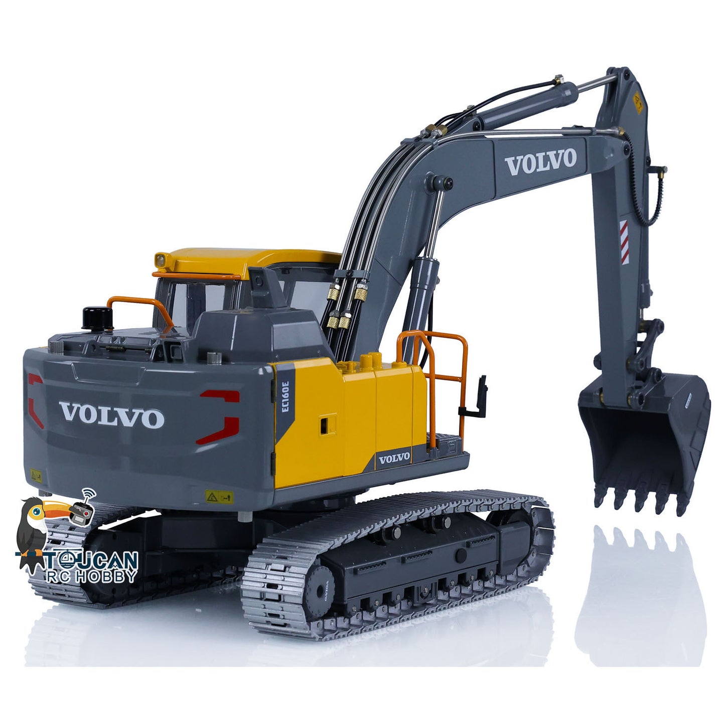 Excavateur hydraulique télécommandé Double E 1/14 Volvo EC160E E111 RTR