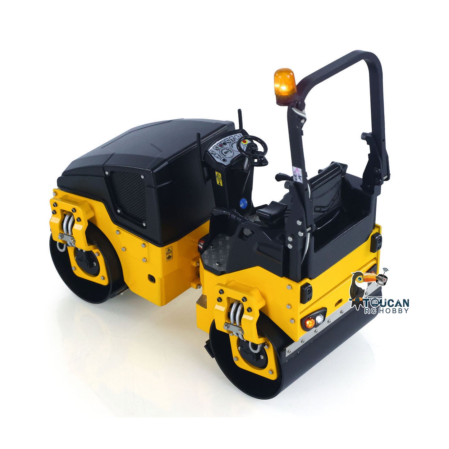 1/14 Metal RC Electric Road Roller BOM BW120AD RTR Remote Control Construction Vehicle Model Flysky ST8 Radio Battery Light System