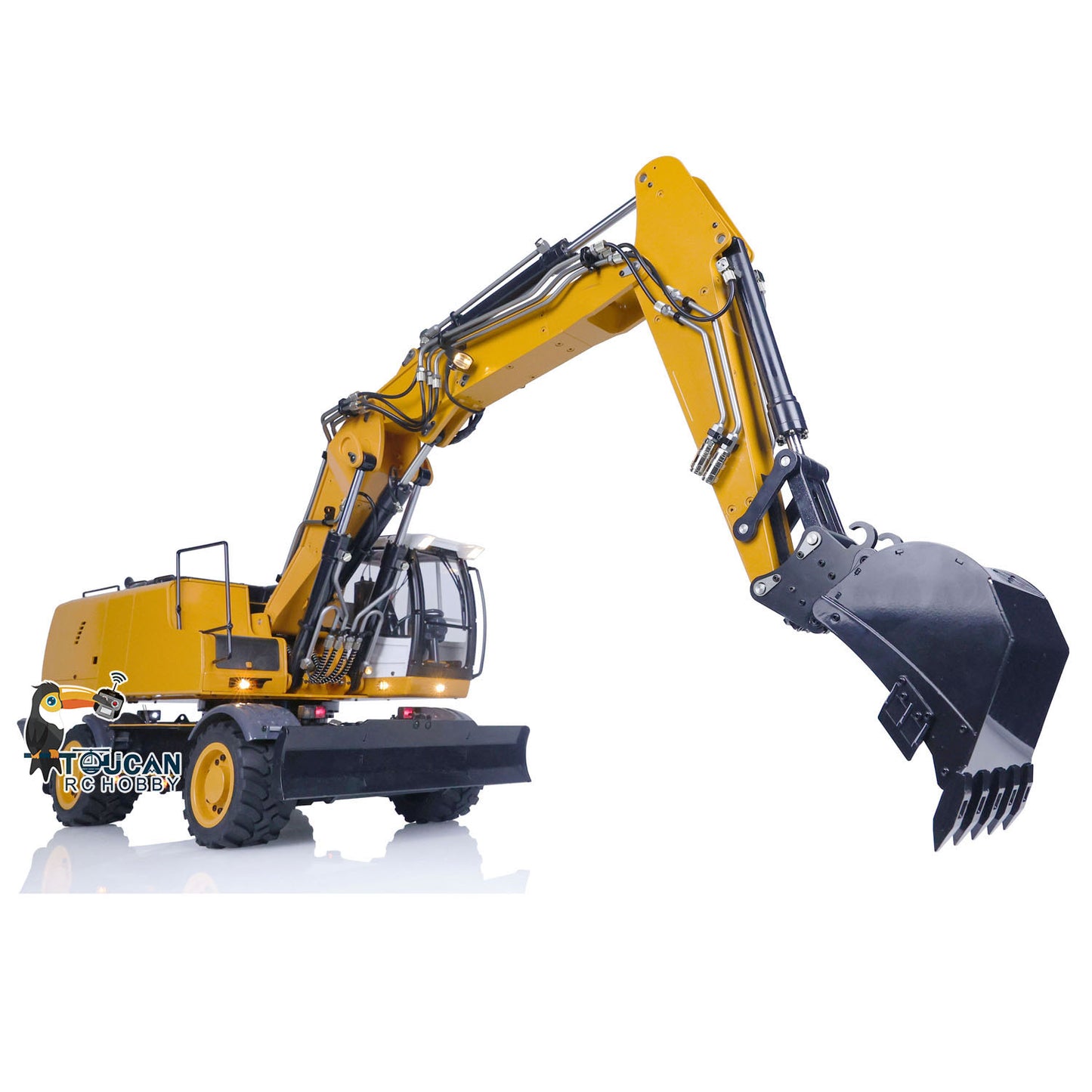 1/14 Wheeled RC Hydraulic Excavator 946-3 PL18EV Radio Controller Digger Ripper Grab