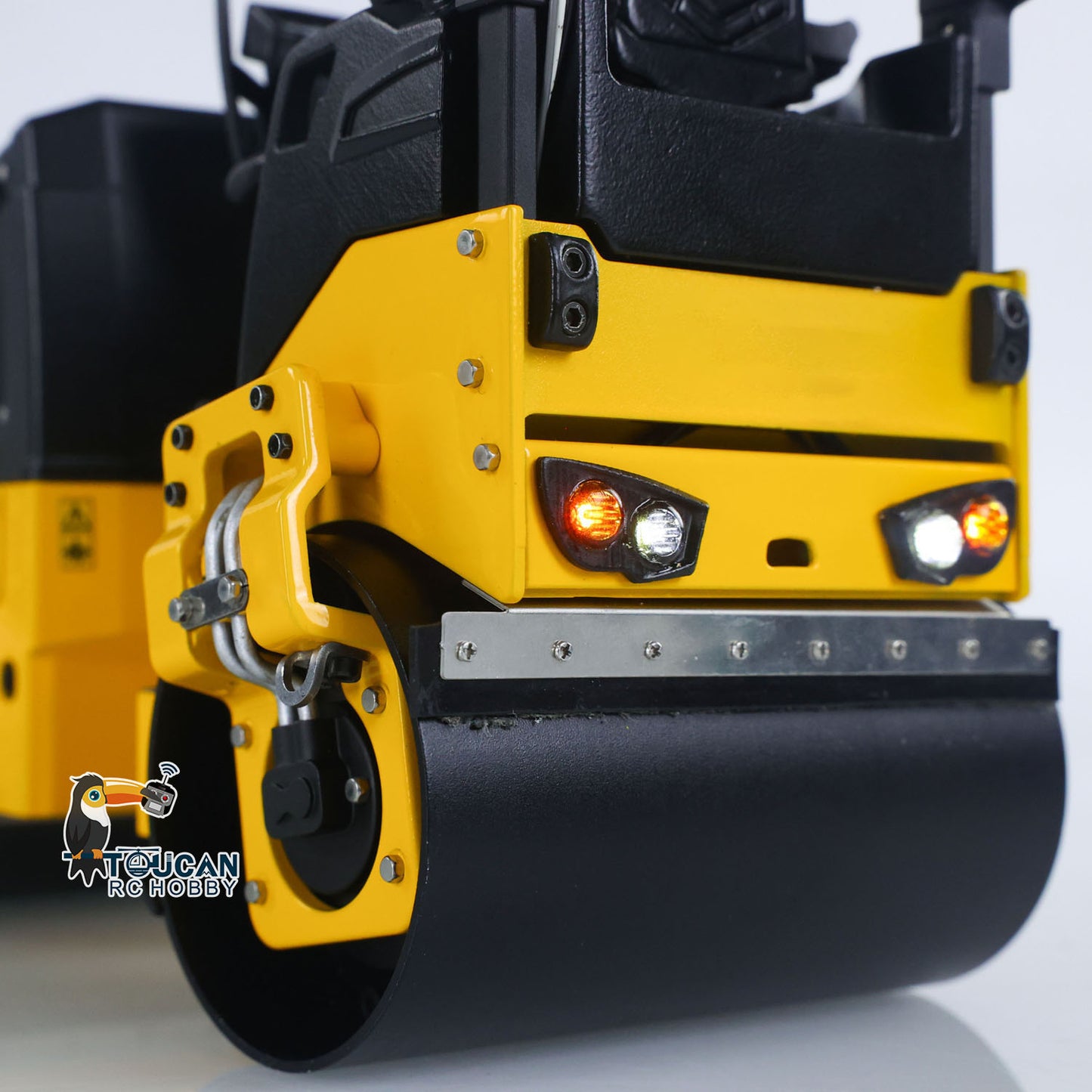 1/14 Metal RC Electric Road Roller BOM BW120AD RTR Remote Control Construction Vehicle Model Flysky ST8 Radio Battery Light System