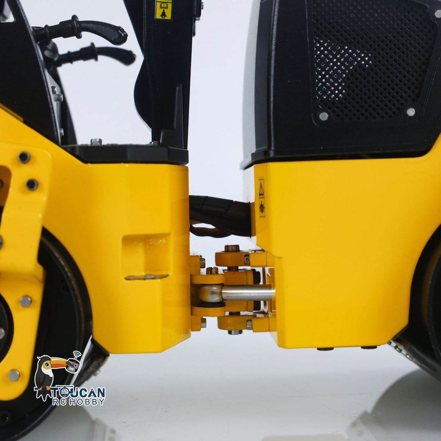 1/14 Metal RC Electric Road Roller BOM BW120AD RTR Remote Control Construction Vehicle Model Flysky ST8 Radio Battery Light System