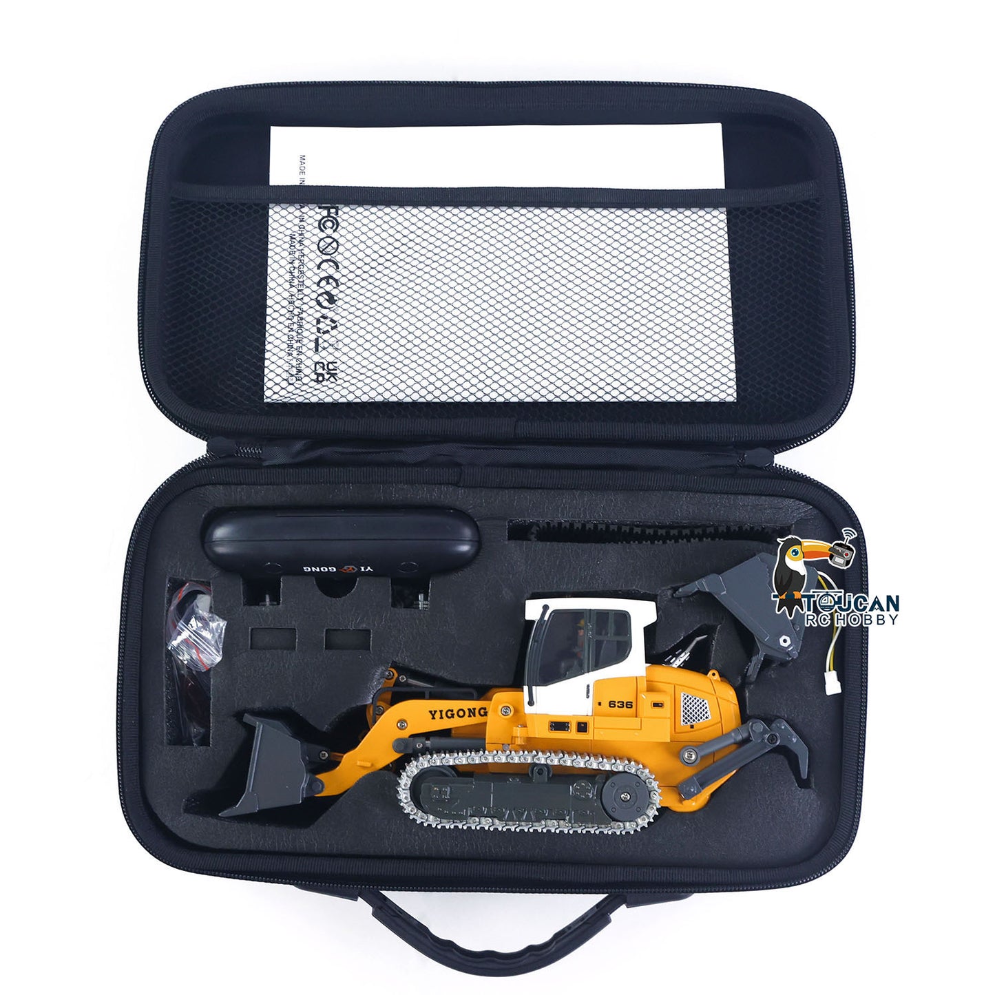 1:50 RC Electric Lifting Tracked Loader LR636 2.4G Construction Vehicle Metal Bucket Tracks Ripper RTR Model Light Sound Battery