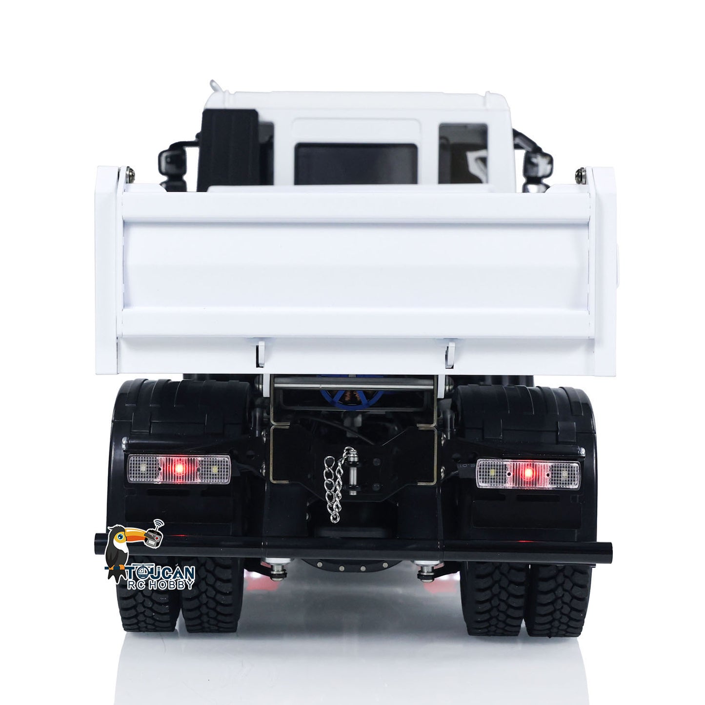 Camion à benne basculante hydraulique 4x4 en métal 1/14 RC / Lame à neige / Projecteur
