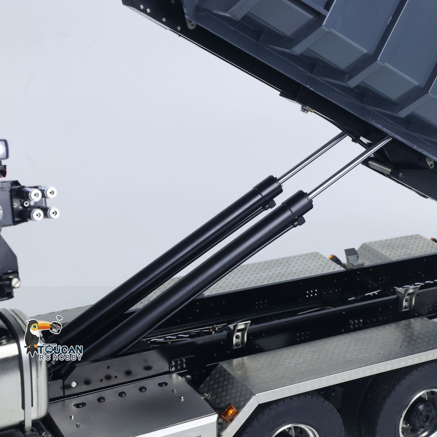 1/14 RC Hydraulic Full Dump Truck Crane 770S Metal 10x10 Roll on off Tipper 3Speed RTR Model Car Frsky XE Radio