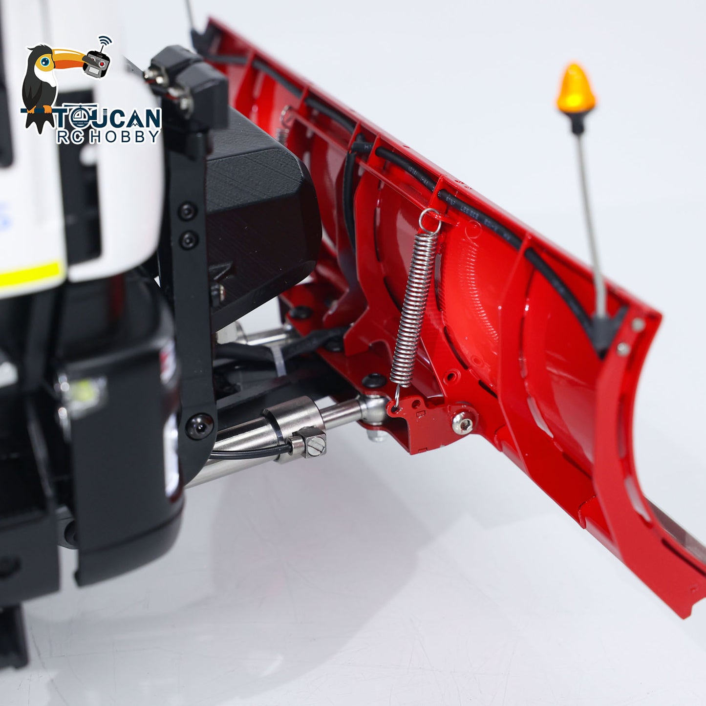 Camion à benne basculante hydraulique 4x4 en métal 1/14 RC / Lame à neige / Projecteur