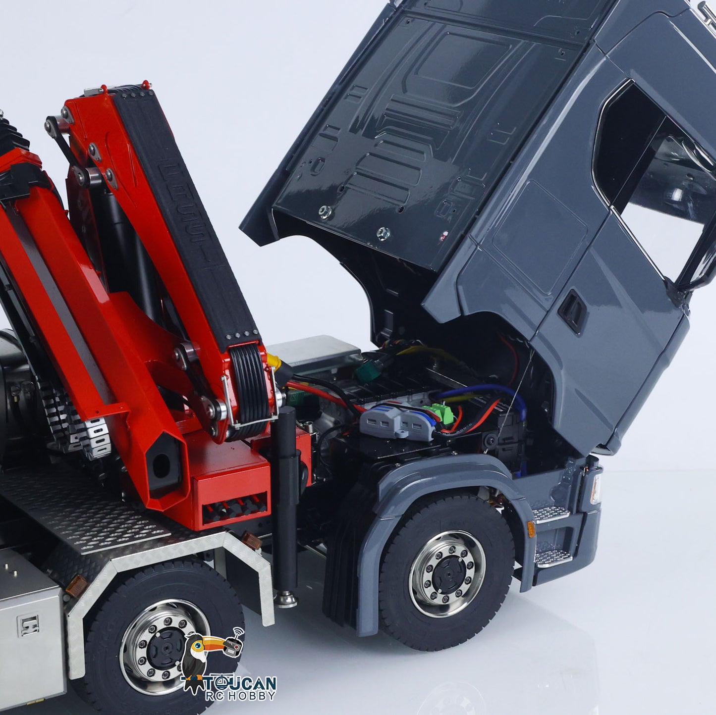 1/14 RC Hydraulic Full Dump Truck Crane 770S Metal 10x10 Roll on off Tipper 3Speed RTR Model Car Frsky XE Radio