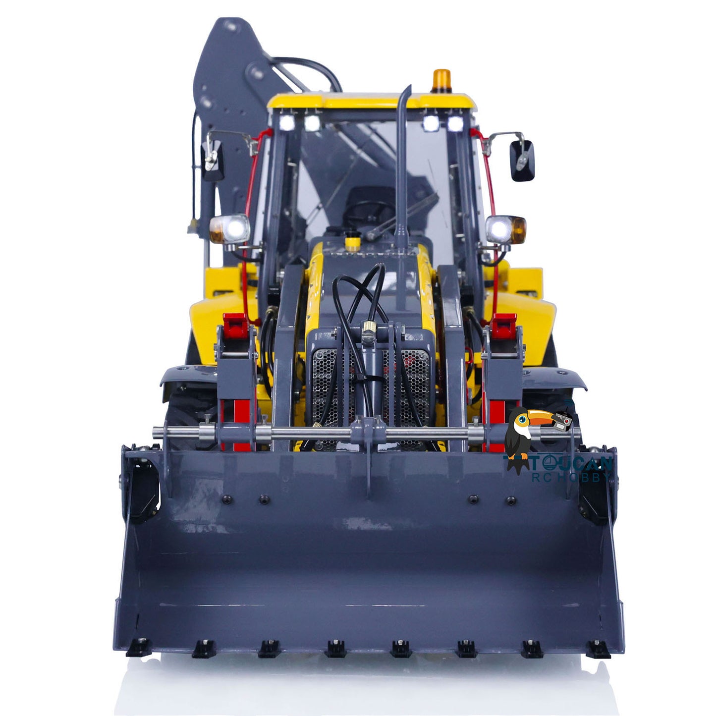 LESU 1/14 Chargeuse-pelleteuse hydraulique RC en métal AOUE BL71 Pelle électrique 2 en 1
