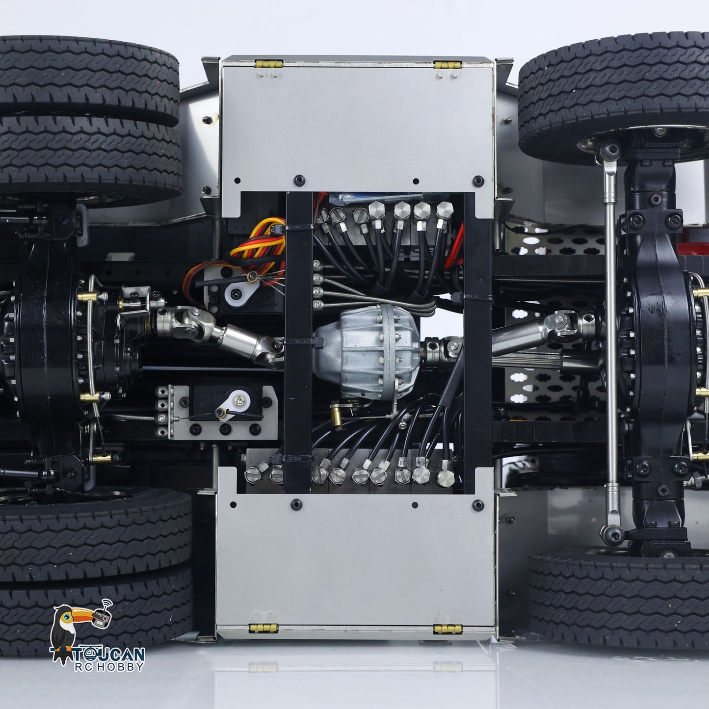 1/14 RC Hydraulic Full Dump Truck Crane 770S Metal 10x10 Roll on off Tipper 3Speed RTR Model Car Frsky XE Radio