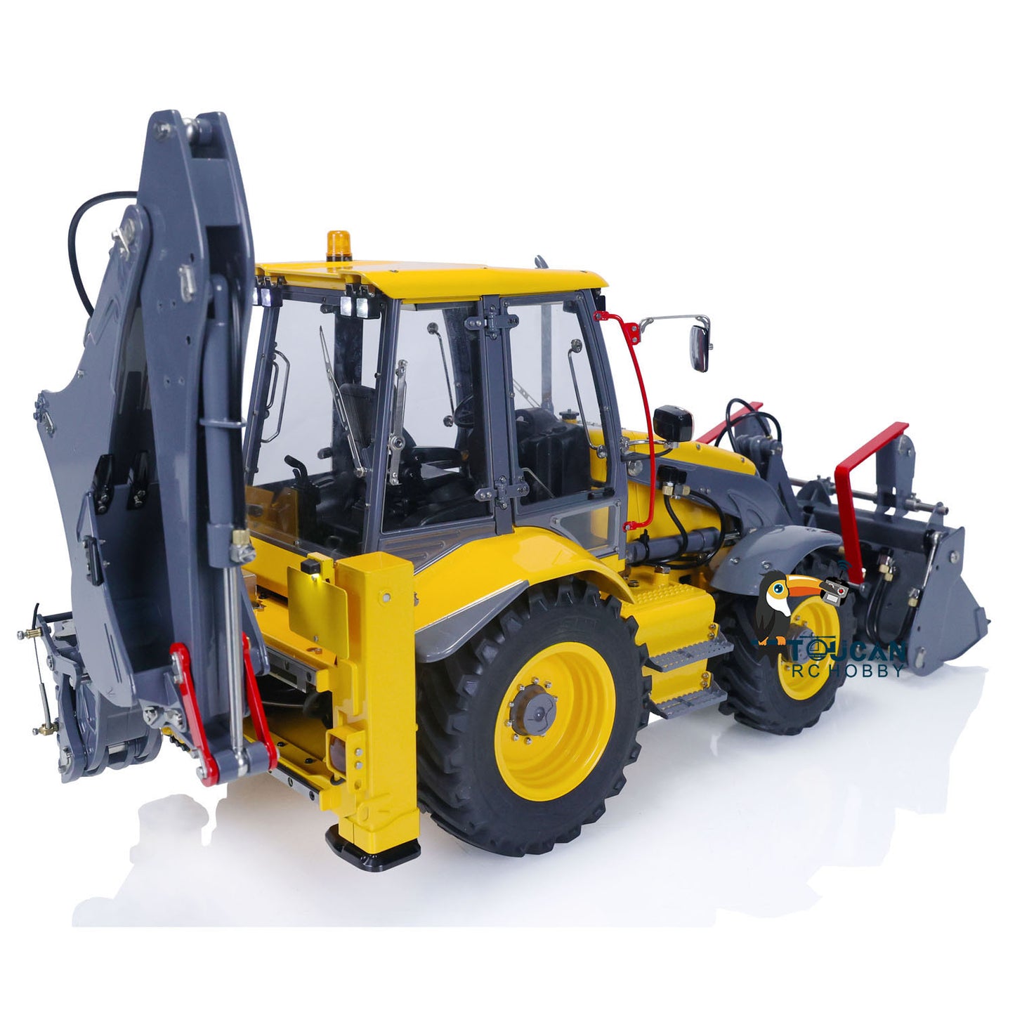 LESU 1/14 Chargeuse-pelleteuse hydraulique RC en métal AOUE BL71 Pelle électrique 2 en 1