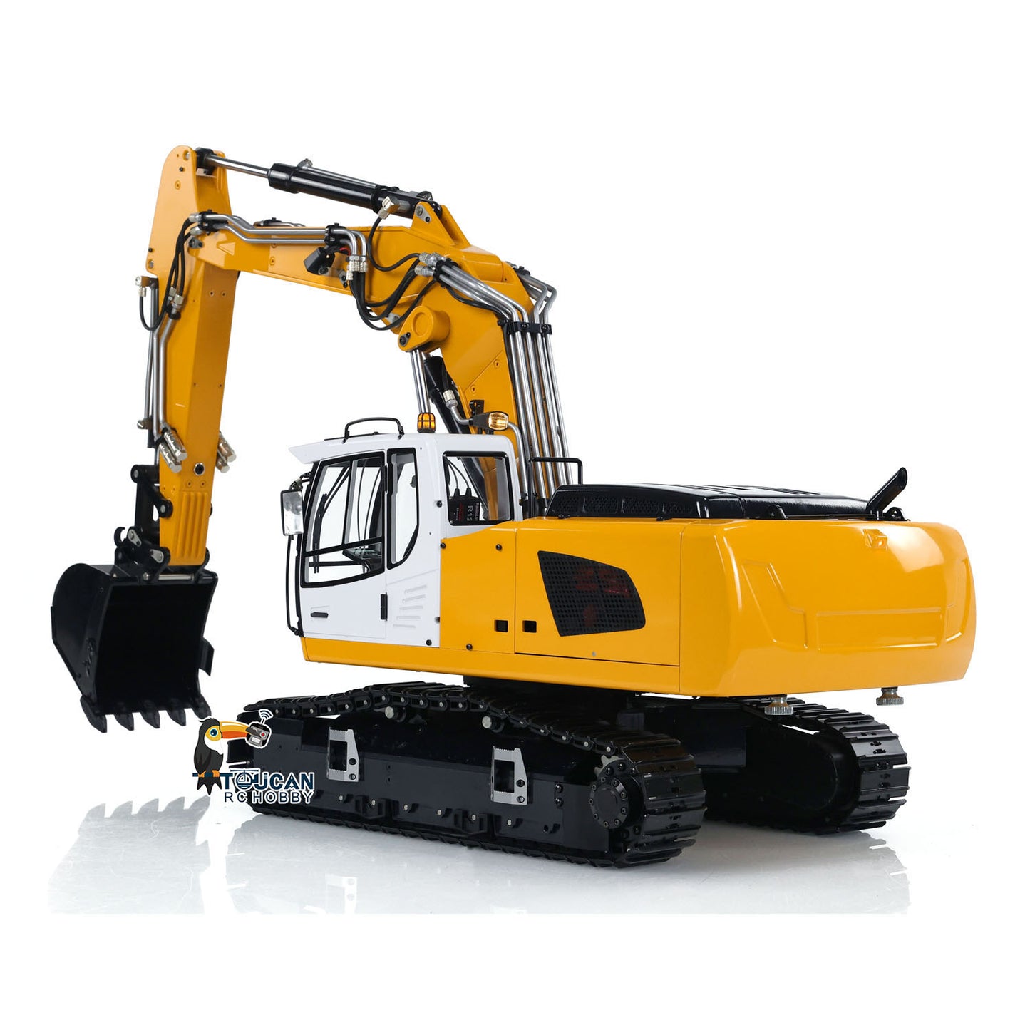 MTM 1/14 946-3 RC 3 Arms Painted Assembled Metal Hydraulic ARTR Tracked Excavator Digger With Ripper Grab Tiltable Bucket