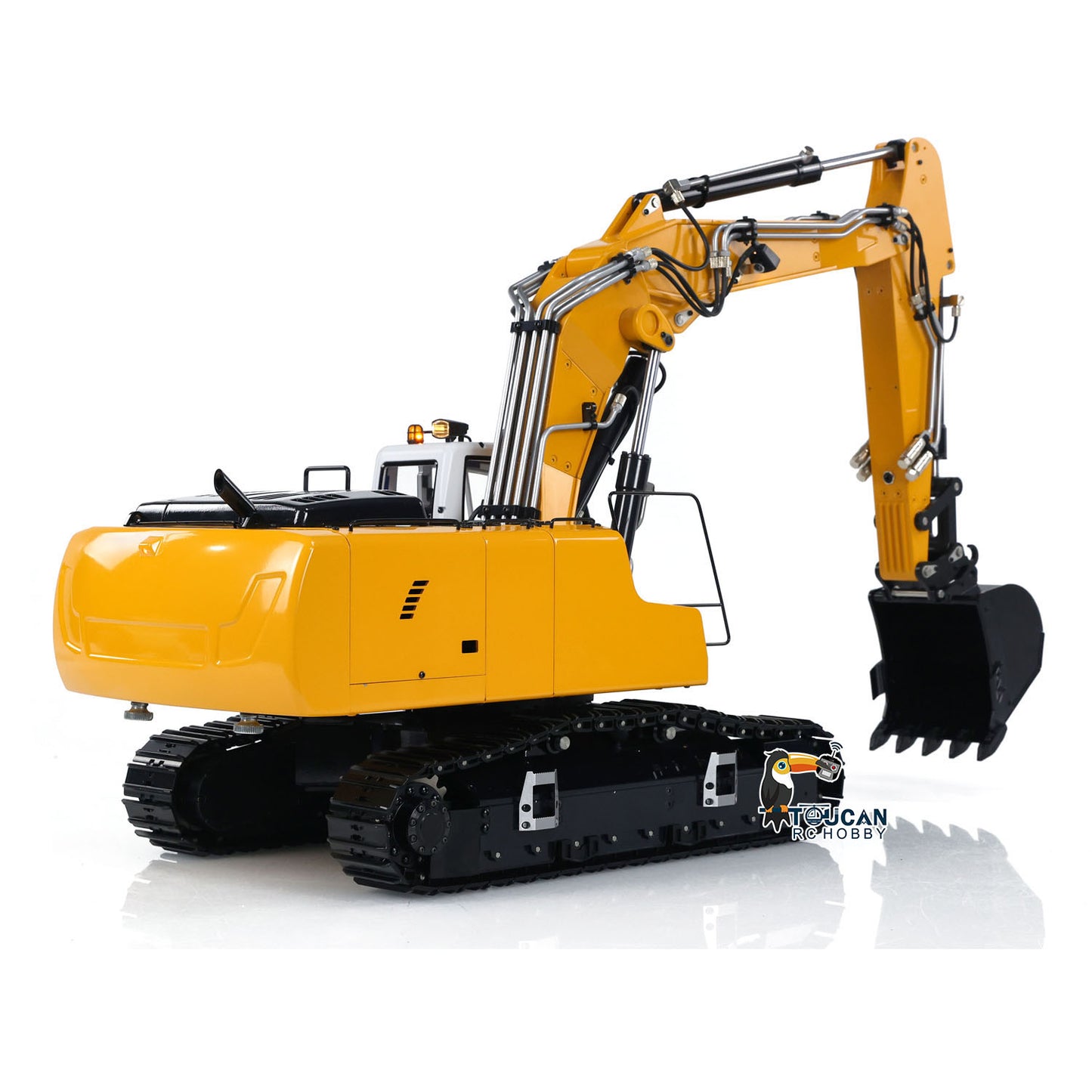 MTM 1/14 946-3 RC 3 Arms Painted Assembled Metal Hydraulic ARTR Tracked Excavator Digger With Ripper Grab Tiltable Bucket
