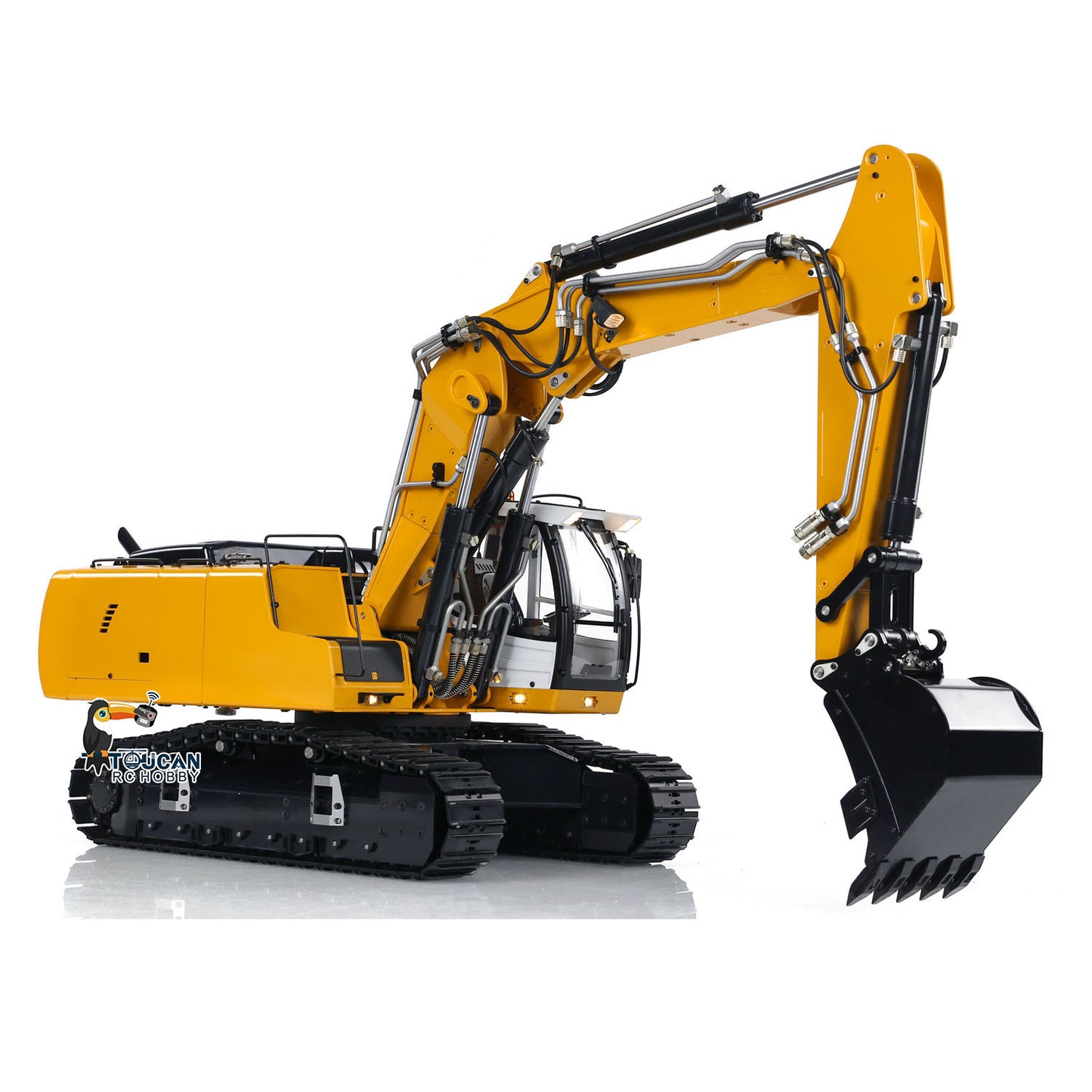 MTM 1/14 946-3 RC 3 Arms Painted Assembled Metal Hydraulic ARTR Tracked Excavator Digger With Ripper Grab Tiltable Bucket