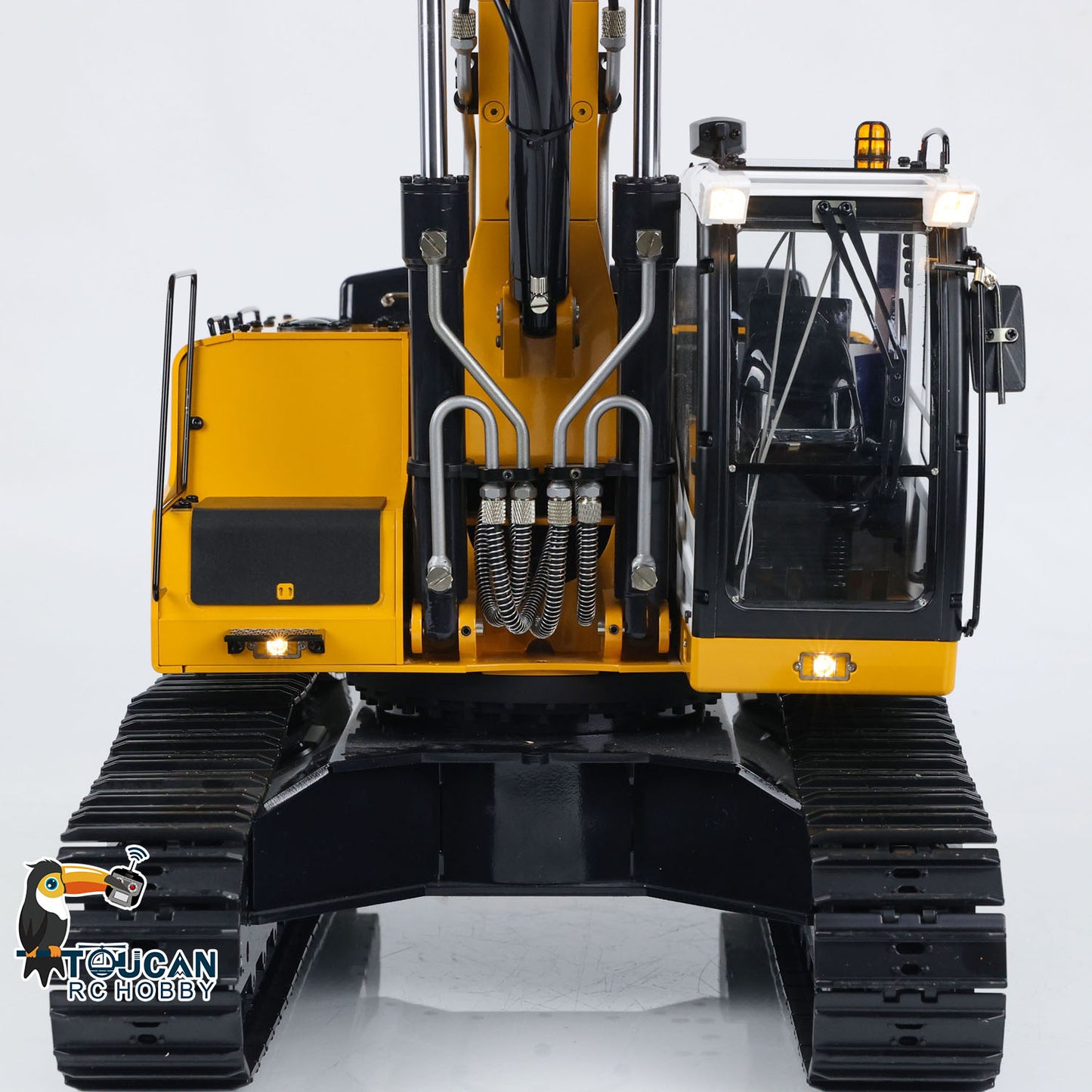 MTM 1/14 946-3 RC 3 Arme lackiert montiert Metall Hydraulische ARTR Raupenbagger Bagger mit Aufreißer Greifer Zweischalengreifer