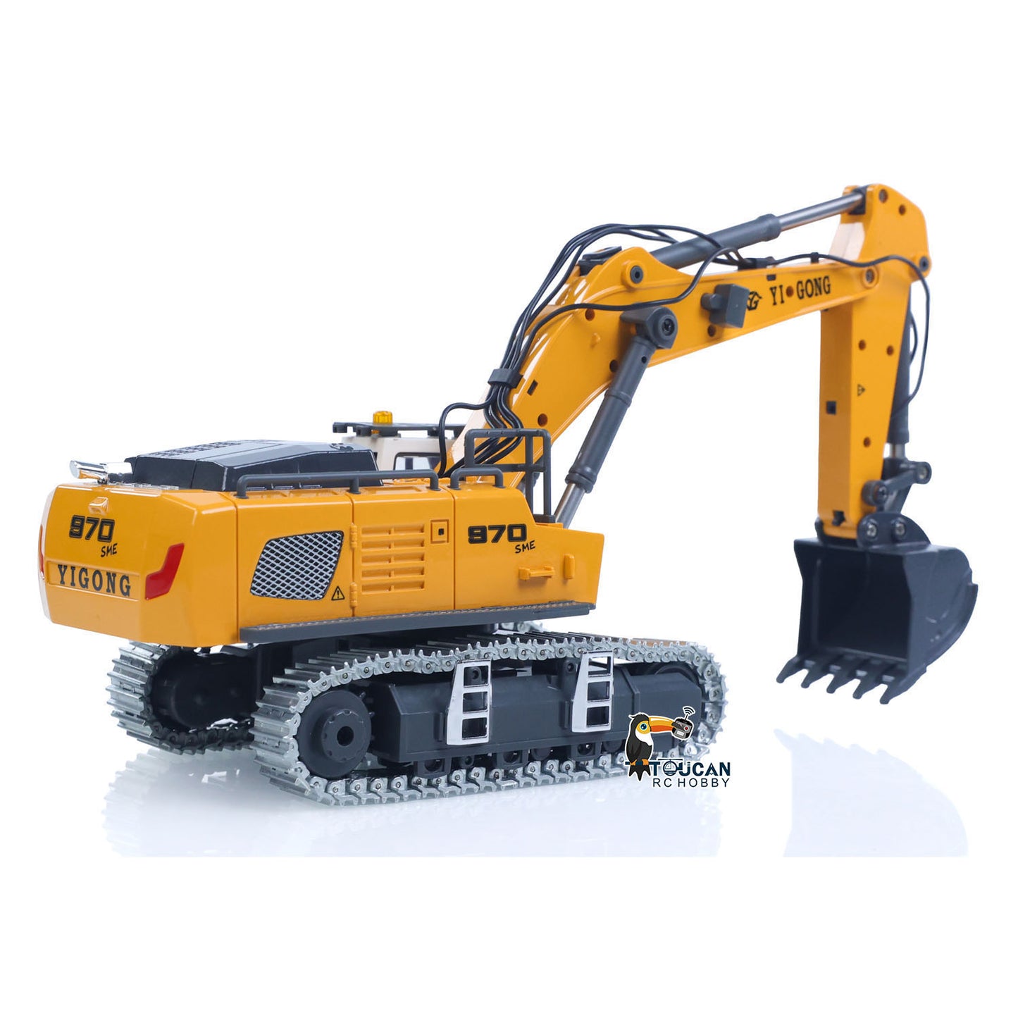 1/50 RC Excavator K970 Engineering Vehicle Remote Control Electric Lifting Digger Metal Bucket Tracks Light Sound RTR Battery