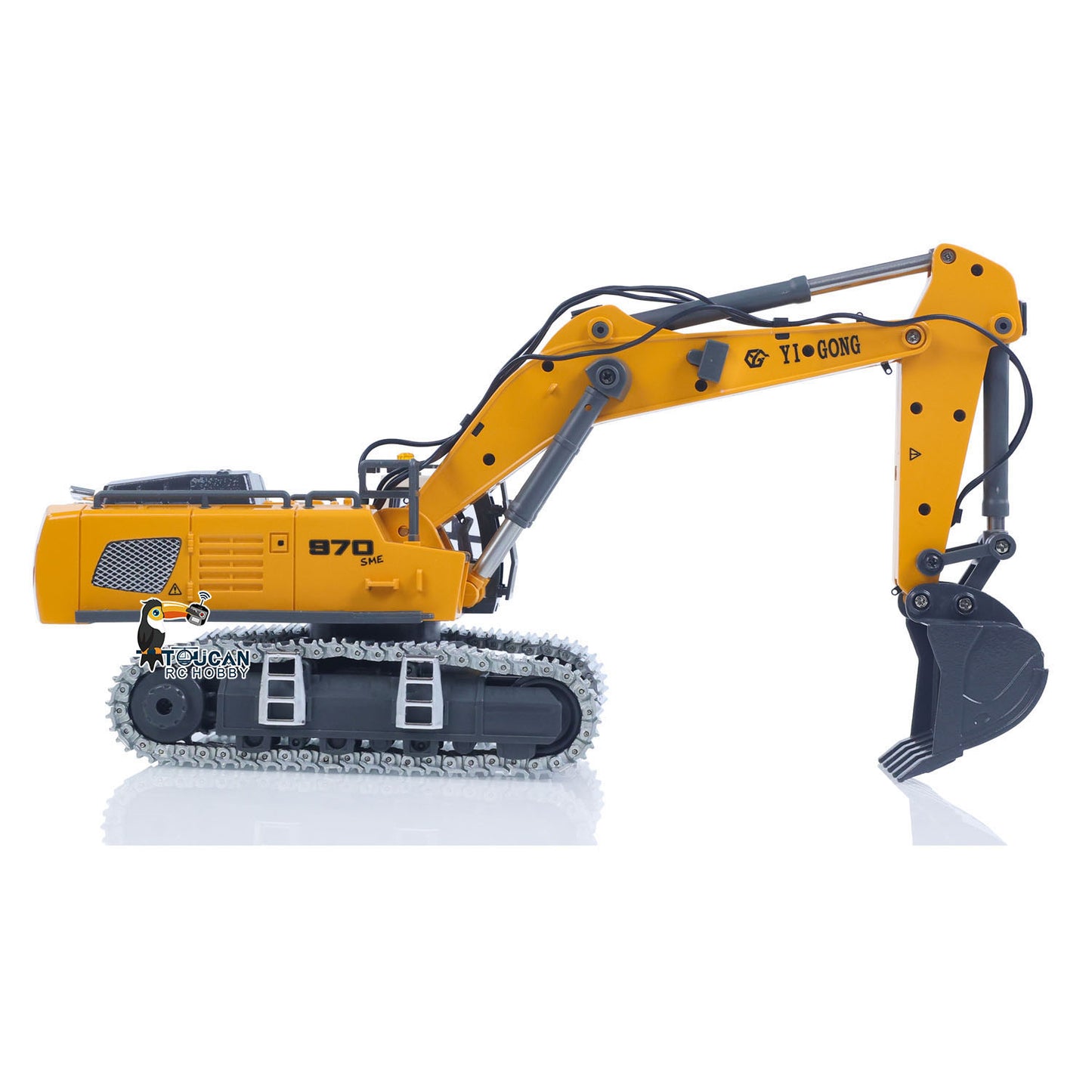 1/50 RC Excavator K970 Engineering Vehicle Remote Control Electric Lifting Digger Metal Bucket Tracks Light Sound RTR Battery