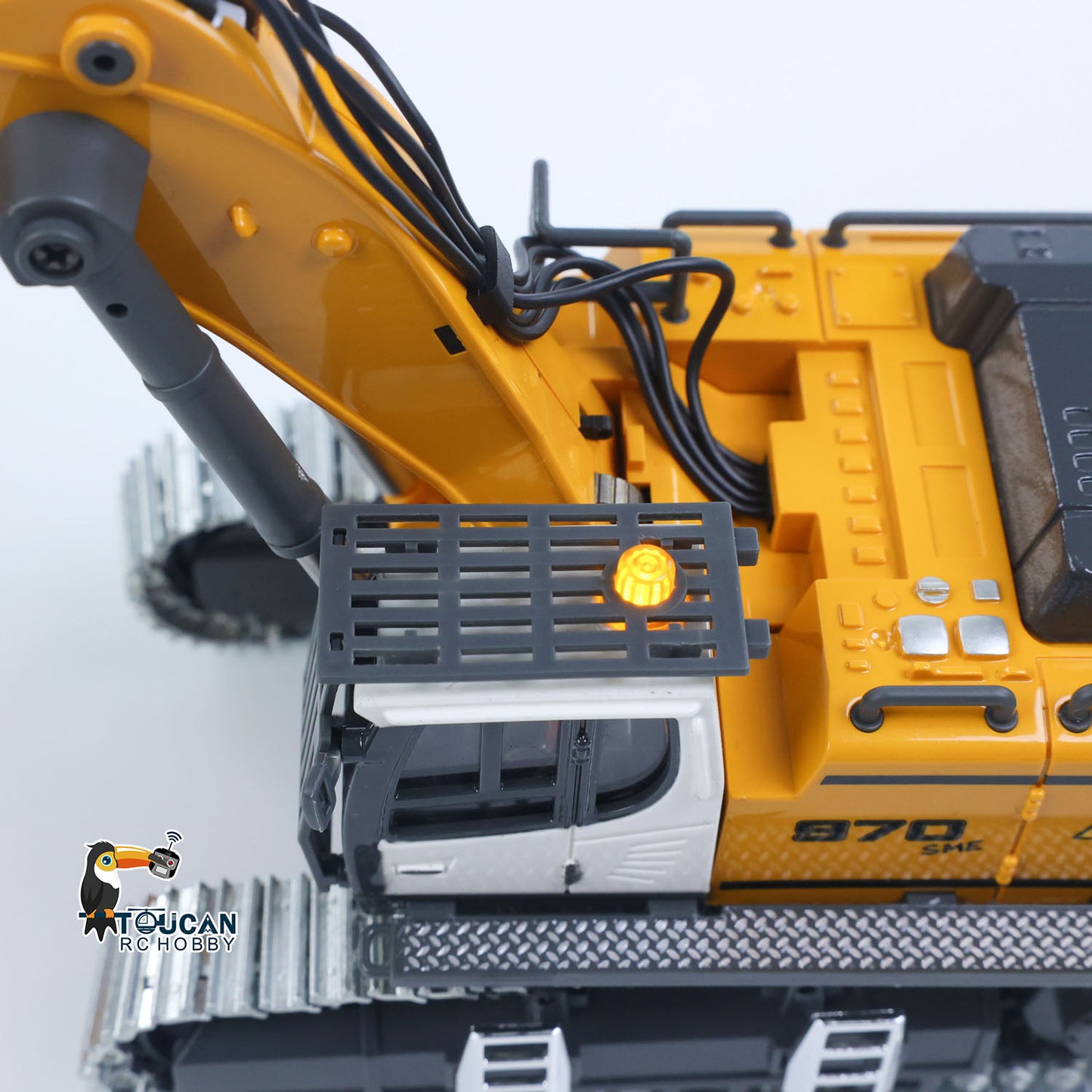 1/50 RC Excavator K970 Engineering Vehicle Remote Control Electric Lifting Digger Metal Bucket Tracks Light Sound RTR Battery