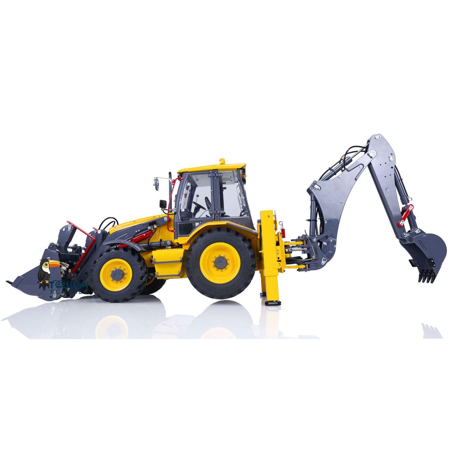 LESU 1/14 Chargeuse-pelleteuse hydraulique RC en métal AOUE BL71 Pelle électrique 2 en 1