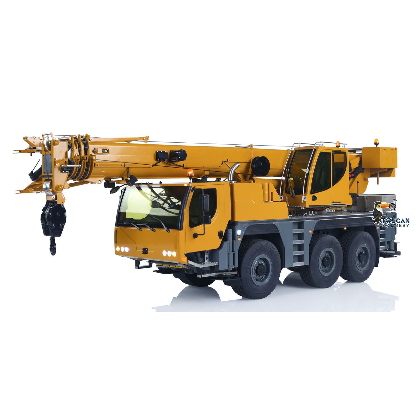 Eyewhale D1050 Metal 1/14 RC Hydraulic Mobile Crane Truck All Terrain Vehicle 3Axles Radio Control Hoist Model Paladin PL18EV