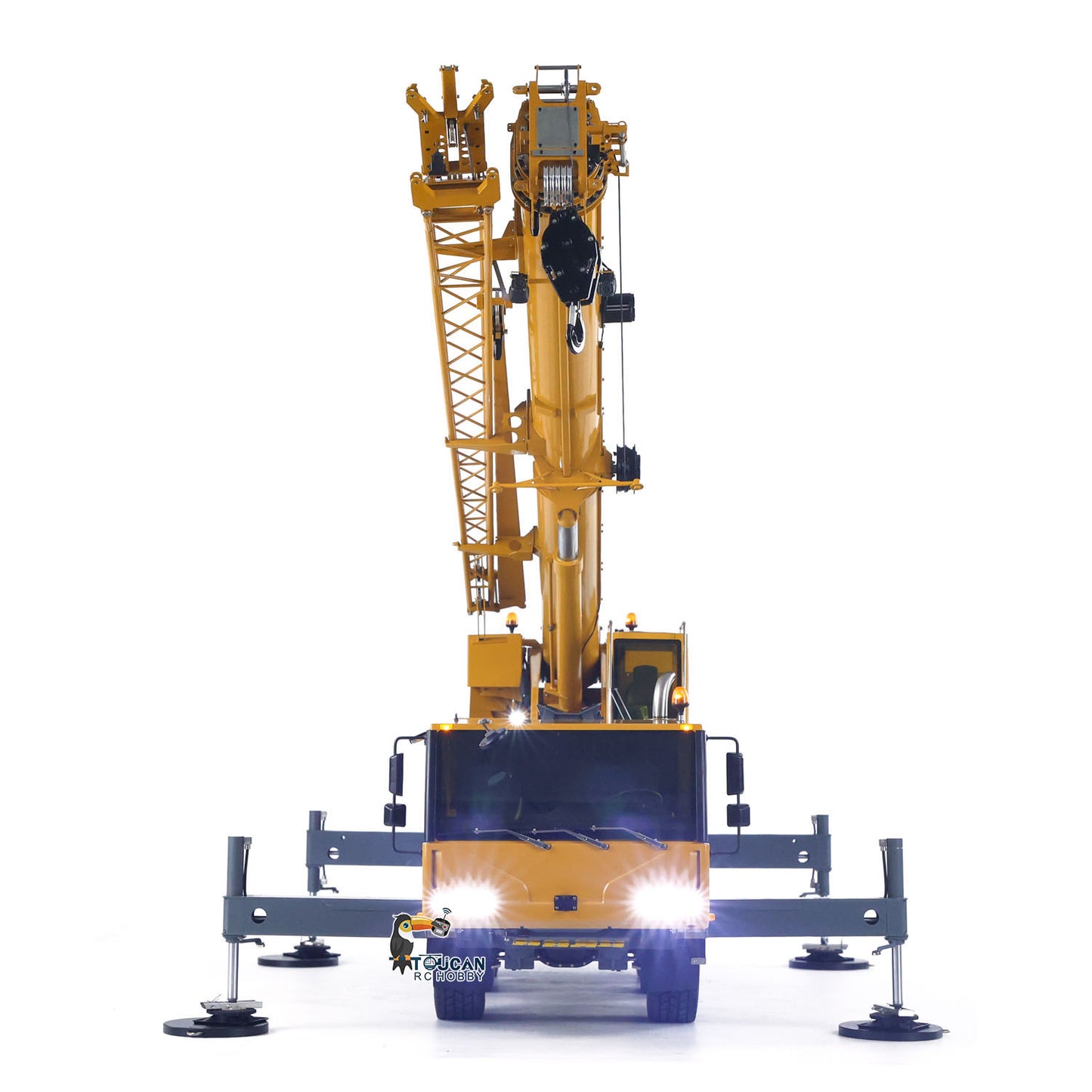 Eyewhale D1050 Metal 1/14 RC Hydraulic Mobile Crane Truck All Terrain Vehicle 3Axles Radio Control Hoist Model Paladin PL18EV