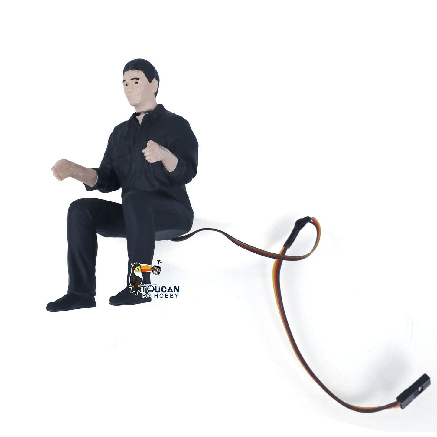 Customized 1/14 Driver model with a servo Head can be rotated electrically