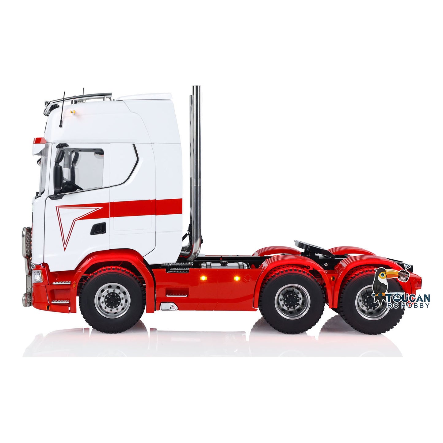 6x6 Metal Chassis 1/14 RC Remote Control Tractor Truck ST8 Radio Sound 2-speed
