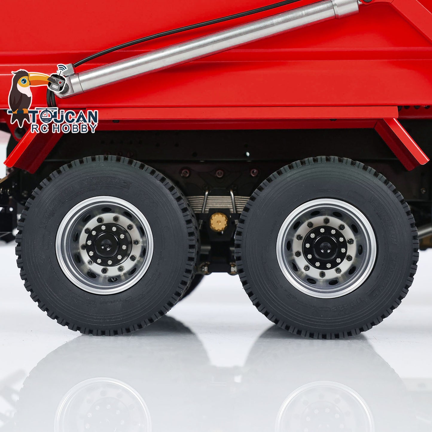 Camion à benne basculante hydraulique PNP assemblé peint en métal 1/14 8x4 avec système sonore et lumineux