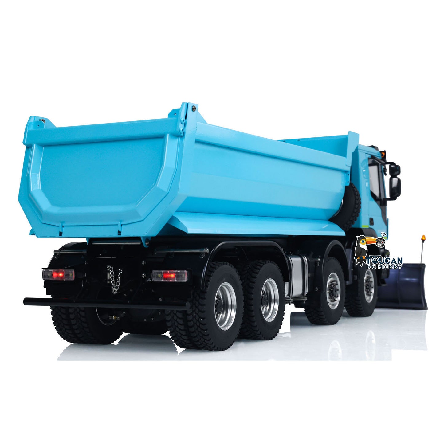 Camion à benne basculante hydraulique RC en métal 1/14 8x8 RC Voiture à benne basculante Lame à neige