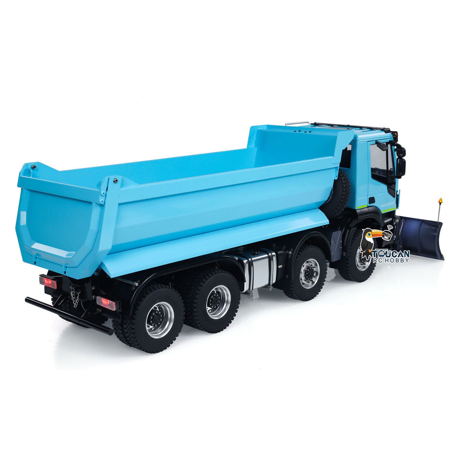 Camion à benne basculante hydraulique RC en métal 1/14 8x8 RC Voiture à benne basculante Lame à neige