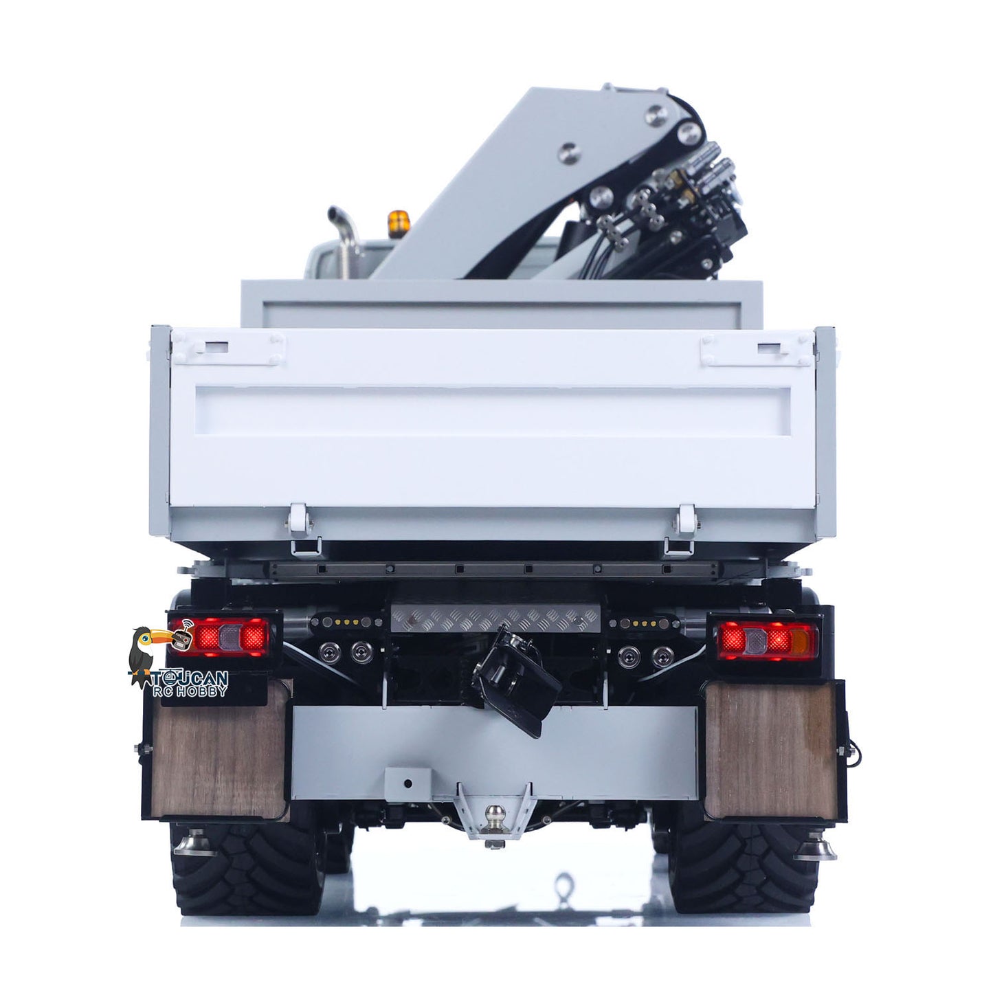 4151 AK Metal 1/14 RC Tractor Truck with Hydraulic Crane Fly Jib Arm Bucket 6*6 Remote Control Farm Car 3Speed Model Lorry Sound