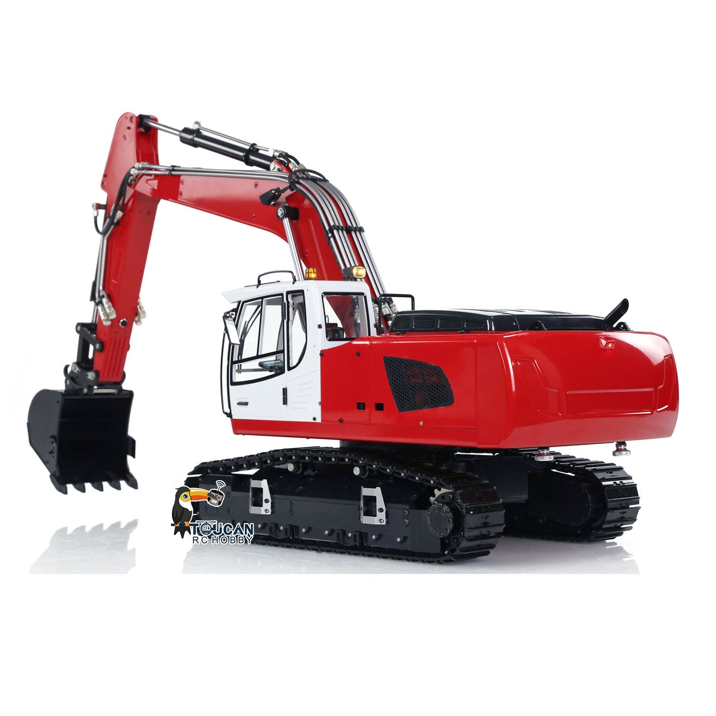MTM 1/14 946 RC 2 Arms Metal Hydraulic ARTR Tracked Excavator With Ripper Grab Clamshell Bucket