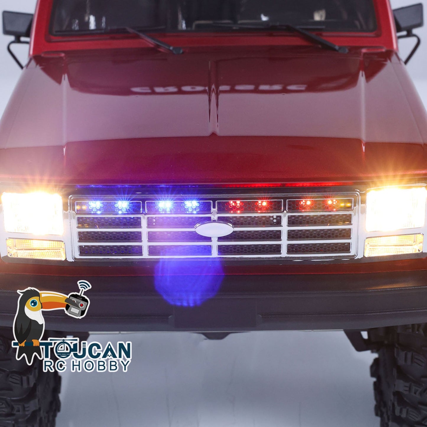 Free Shipping CN Stock Second-hand 1/8 4WD CORSSRC EMO X3 RC Towing Rescue Car 4x4 Remote Control Crawler Car Model