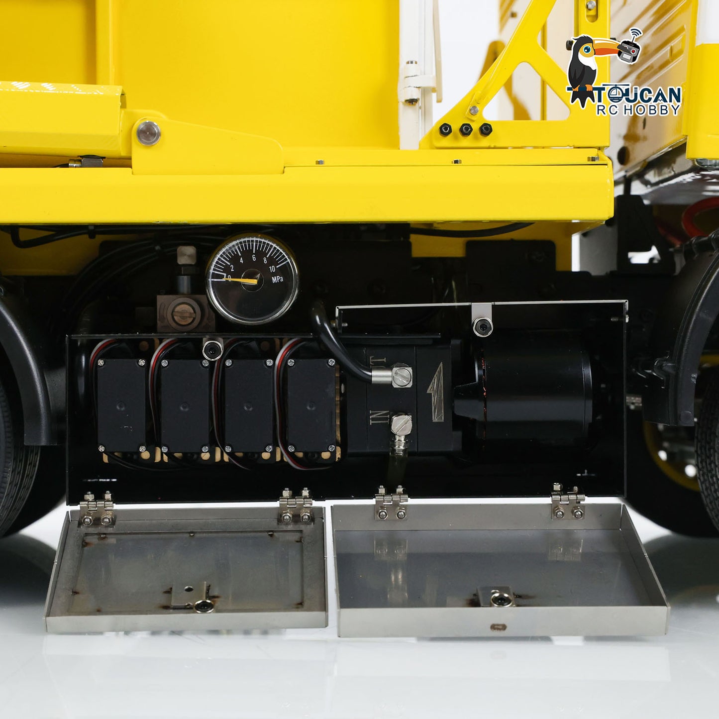 1/14 RC Hydraulische Absetzkipper VL18U F2000 Metall Schaukel Arm Beladen Dump Autos Modell