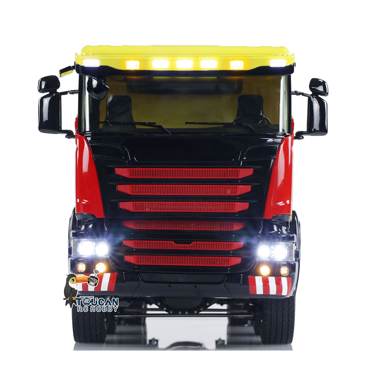 Camion à benne basculante hydraulique RC en métal 1/14 8x8 essieux à blocage différentiel 3 vitesses