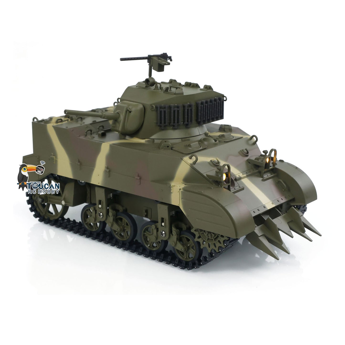 1/16 RTR RC Tank US M5A1 Stuart VI Remote Control Light Tank Two Battery Radio