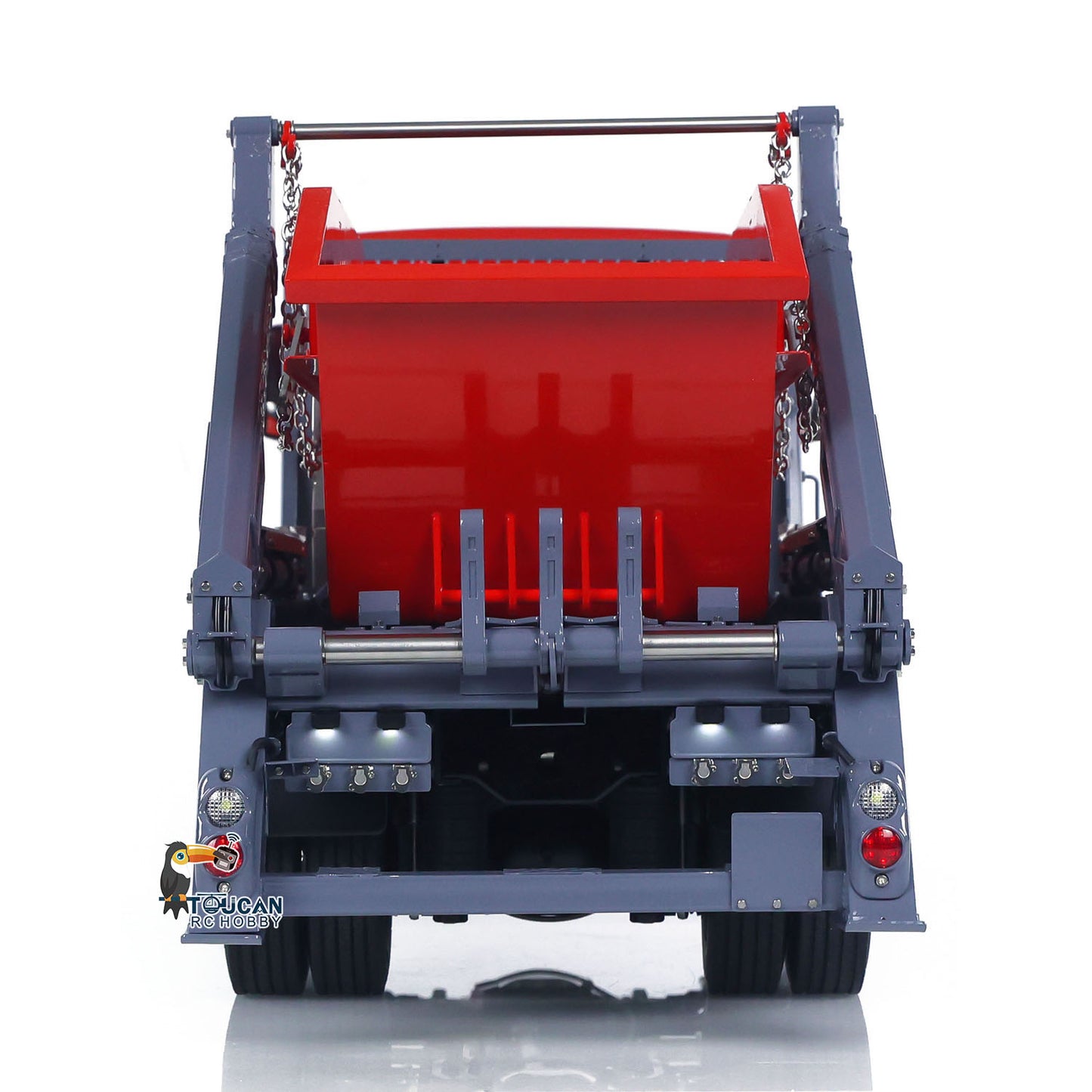 LESU Metal 1/14 RC Hydraulic Swing Arm Garbage Dump Truck 4X4 RTR TGS Light Sound ST8 Radio Battery