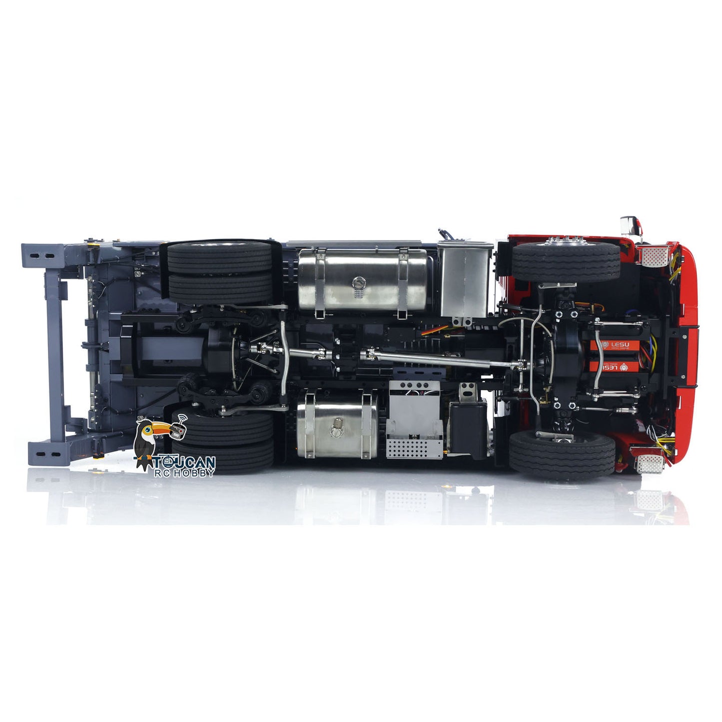 LESU Metal 1/14 RC Hydraulic Swing Arm Garbage Dump Truck 4X4 RTR TGS Light Sound ST8 Radio Battery