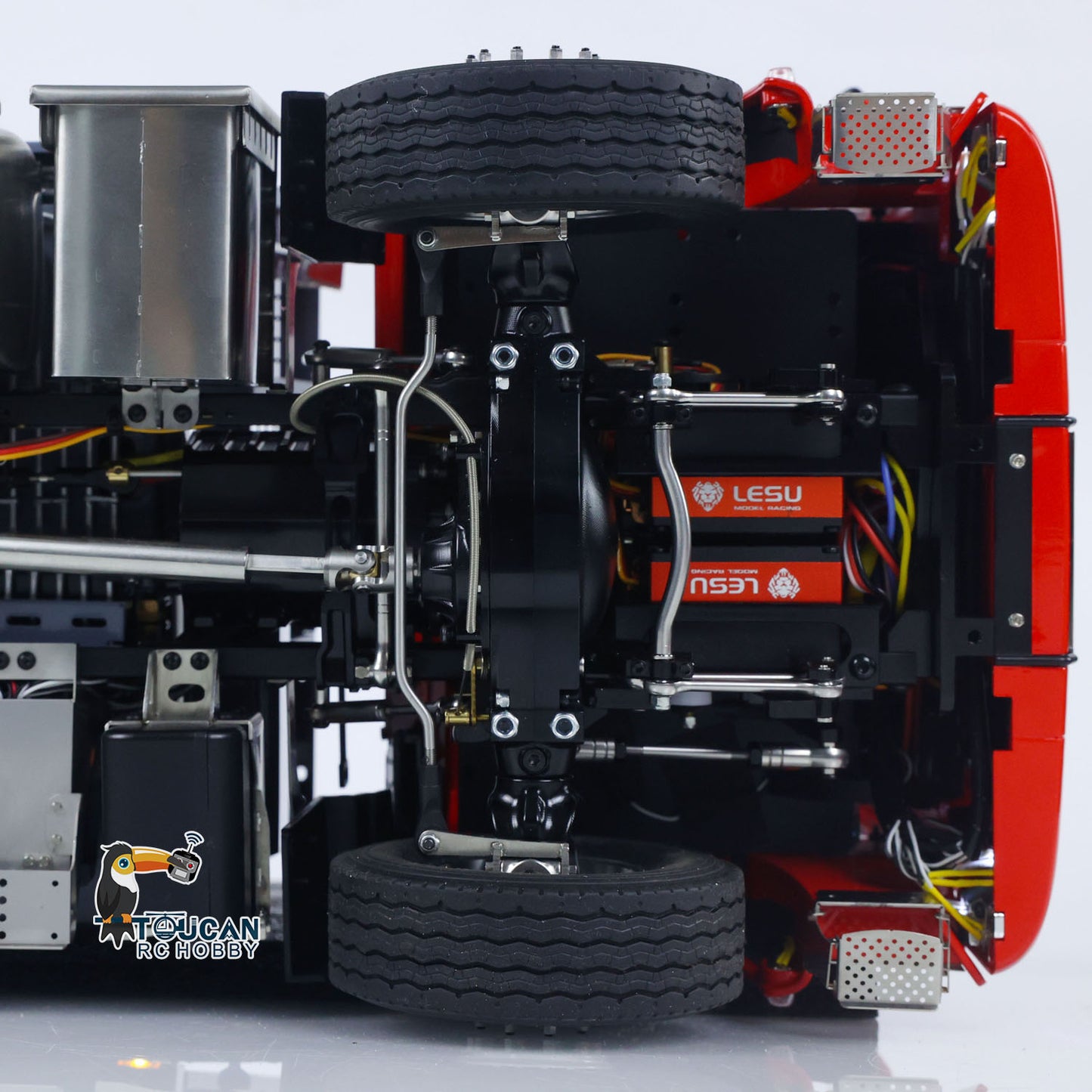 LESU Metal 1/14 RC Hydraulic Swing Arm Garbage Dump Truck 4X4 RTR TGS Light Sound ST8 Radio Battery