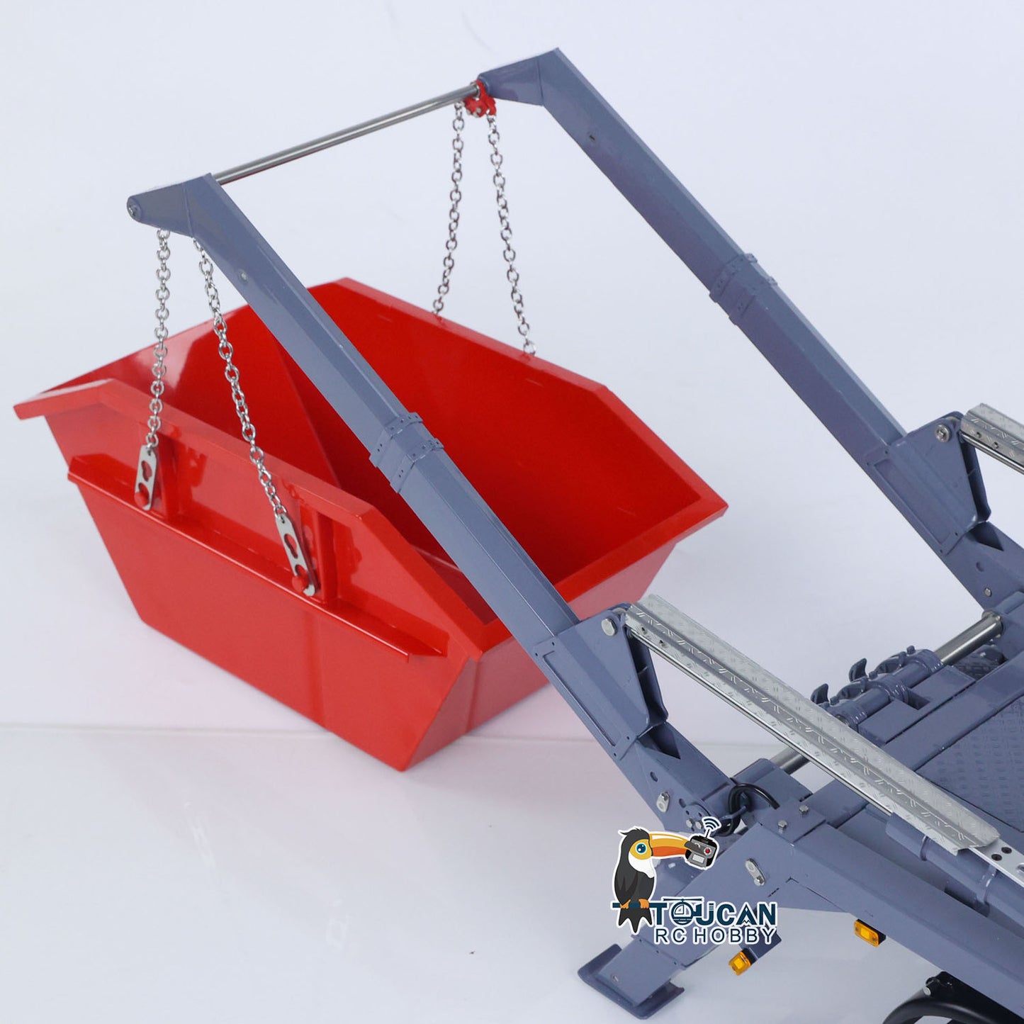 LESU Metal 1/14 RC Hydraulic Swing Arm Garbage Dump Truck 4X4 RTR TGS Light Sound ST8 Radio Battery