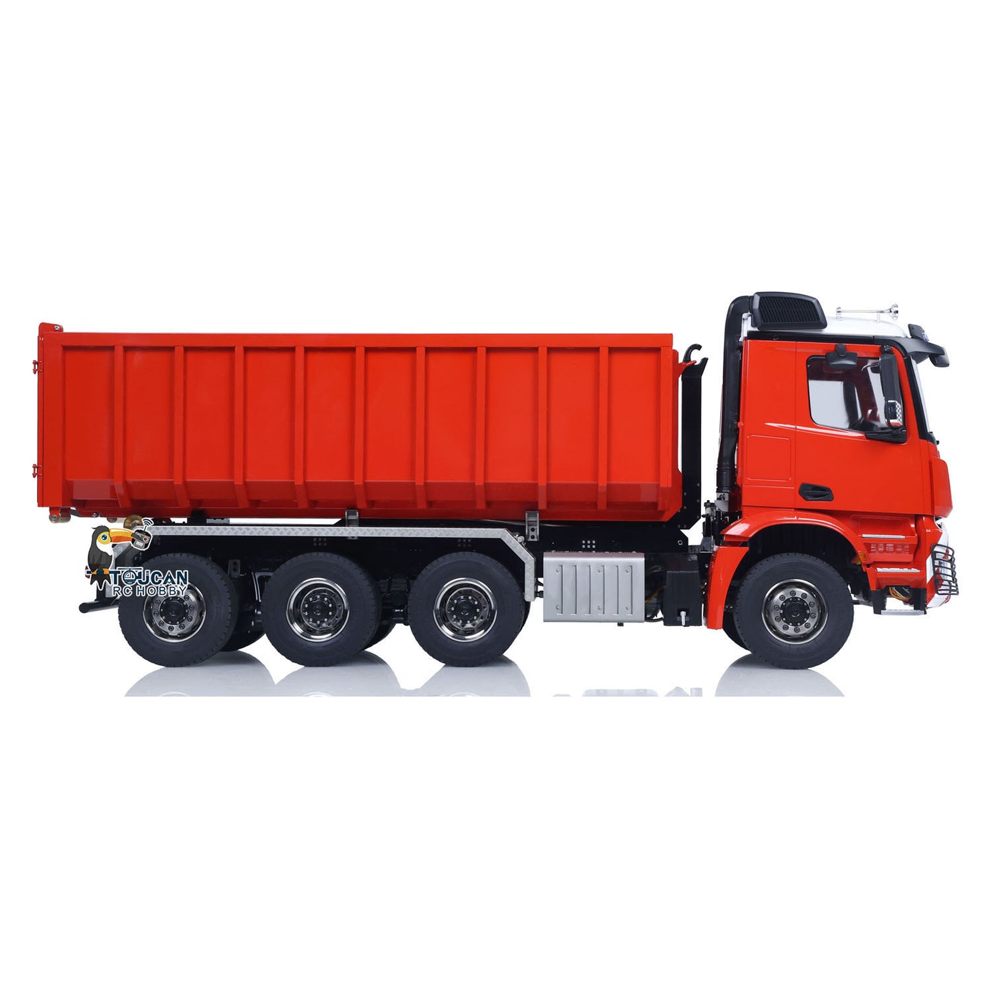 Dumper hydraulique RC en métal 1/14 8x8 Roll Off Dump Truck 3363 Essieu arrière directeur