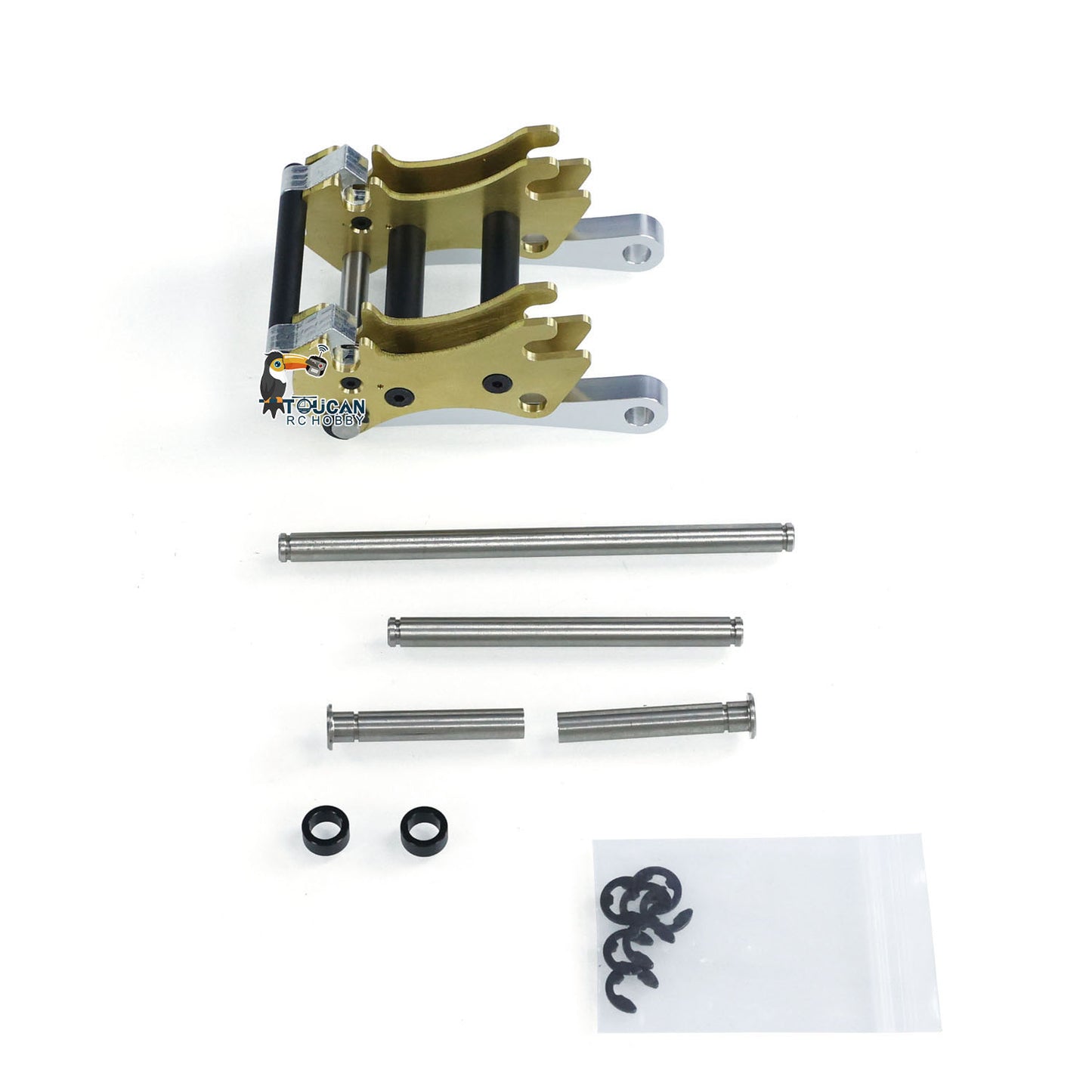 Metal Manual Quick Coupler Wheel Hub Rubber Tire Metal Fork for JDModel JDM-198 ZW370 RC Hydraulic Loader Model DIY